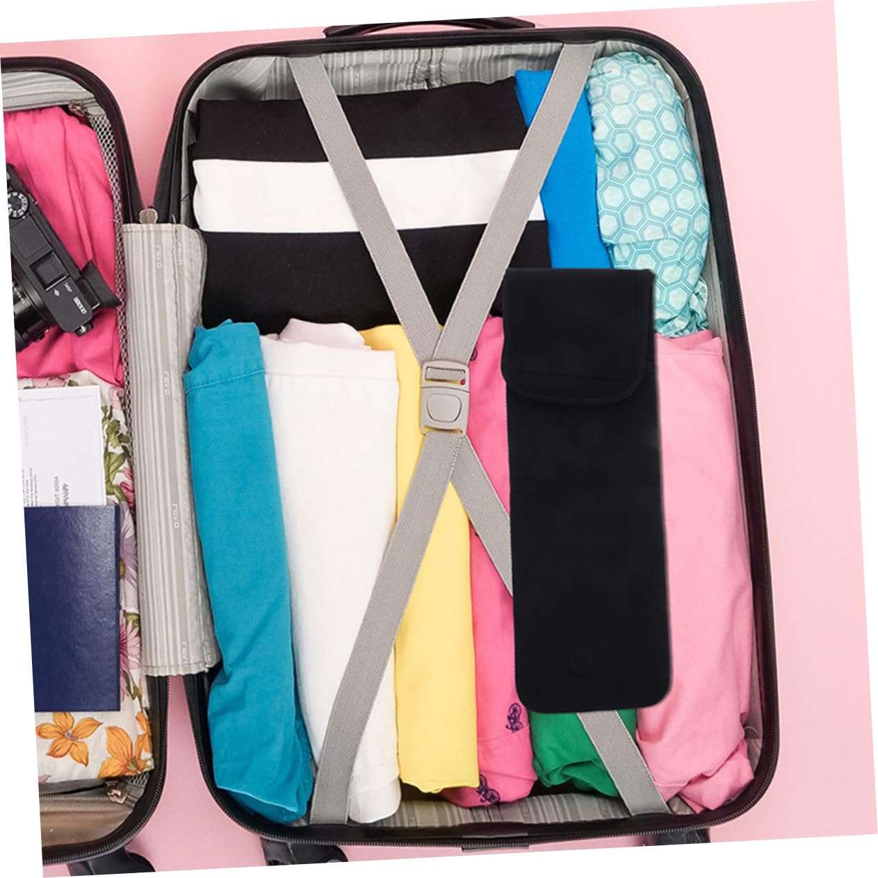 SOESFOUFU 2pcs Hair Straightener Protective Cover Tool Bags Hair Curler Hair Rollers Curling Iron Curling Wand Storage Pouch Neoprene Holder Storage Bag Travel Hair Dryer Portable Canvas 3