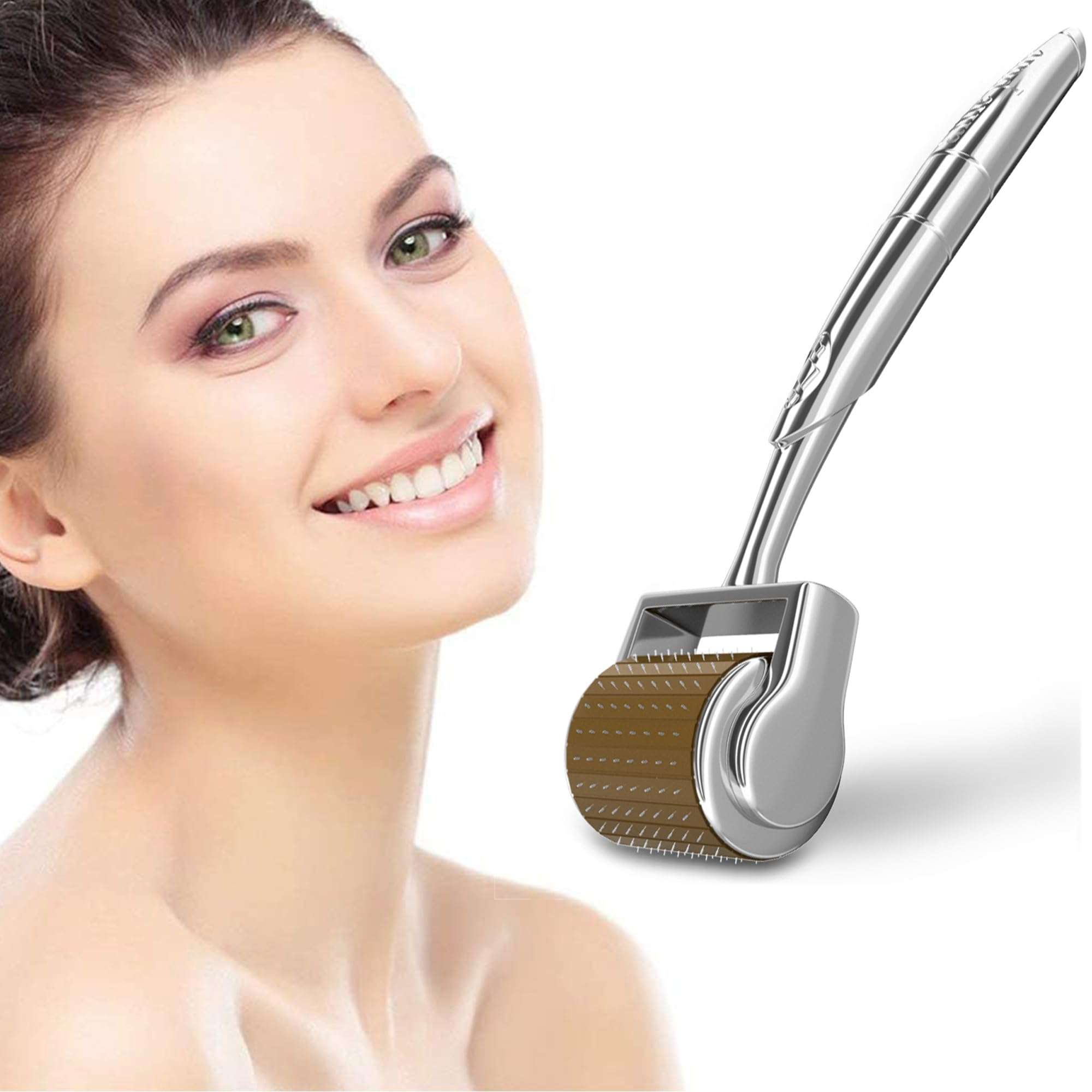 Kliffoo Derma Roller 1mm for Women And Men With Case For Face,Scalp Hair & Beard Regrowth,Treats Acne, Scar, Stretchmarks,Wrinkles -Safe & effective to use -Titanium Micro Needles Derma Roller 3