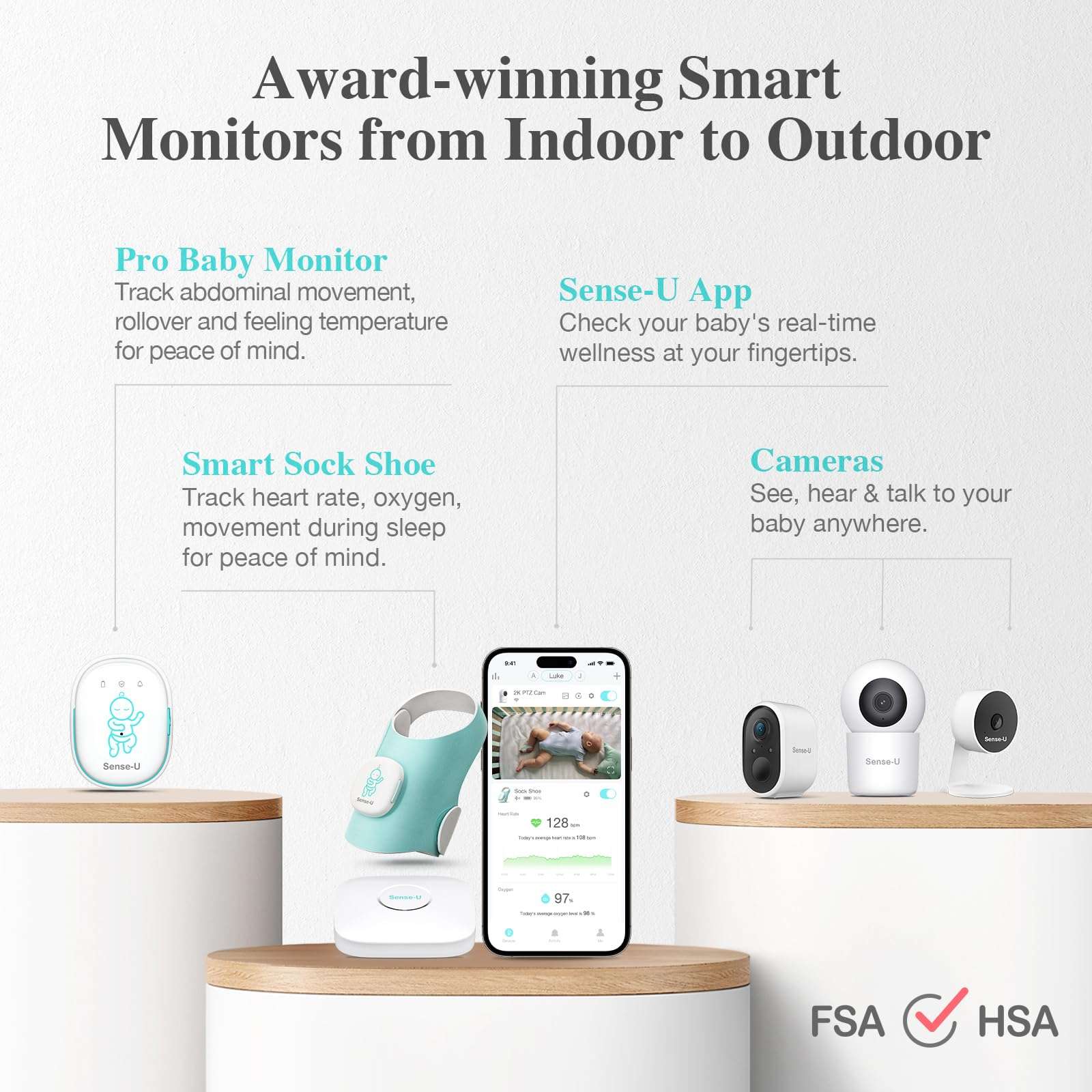 Sense-U Smart Baby Movement Monitor 3 - Tracks Baby's Abdominal Movement, Sleep Position, Temperature, with Real-time Alerts, Anytime, Anywhere 6