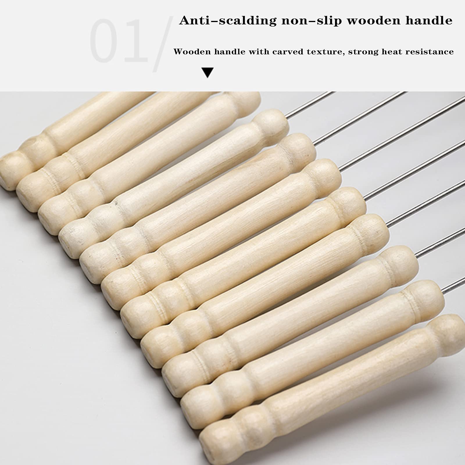 SHHMA Kebab Skewers Metal BBQ Set Meat Grill Stainless Steel Sticks Flat Wide Reusable Shish Kebab for Barbecue,Kabob 33.5cm,90pcs 3