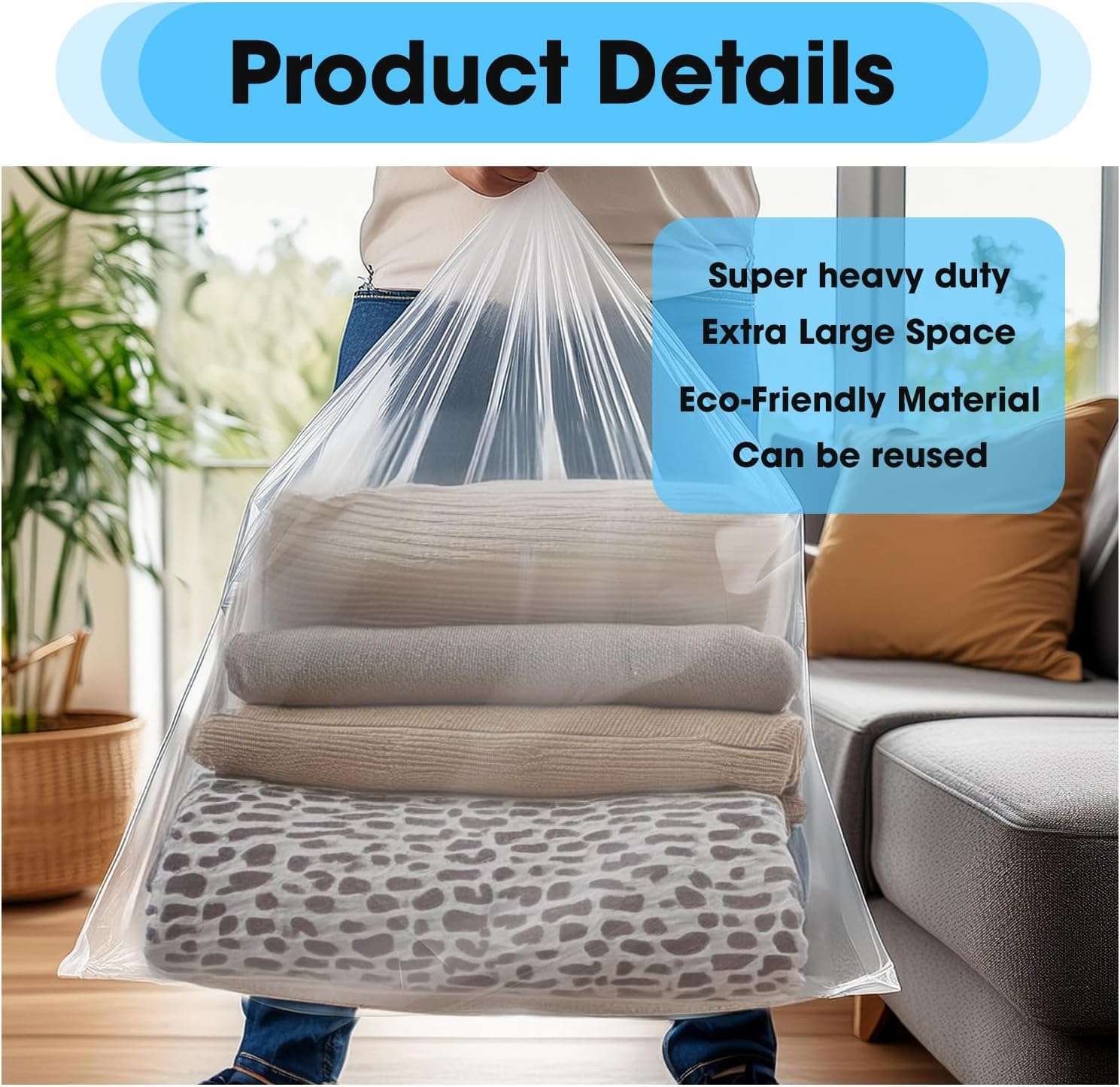 Large Size Suitcase Cover Bags Dustproof Luggage protector cover for Trolley Travel almirah storage Dirt & Dust Waterproof Clothes (Pack of 10) 5