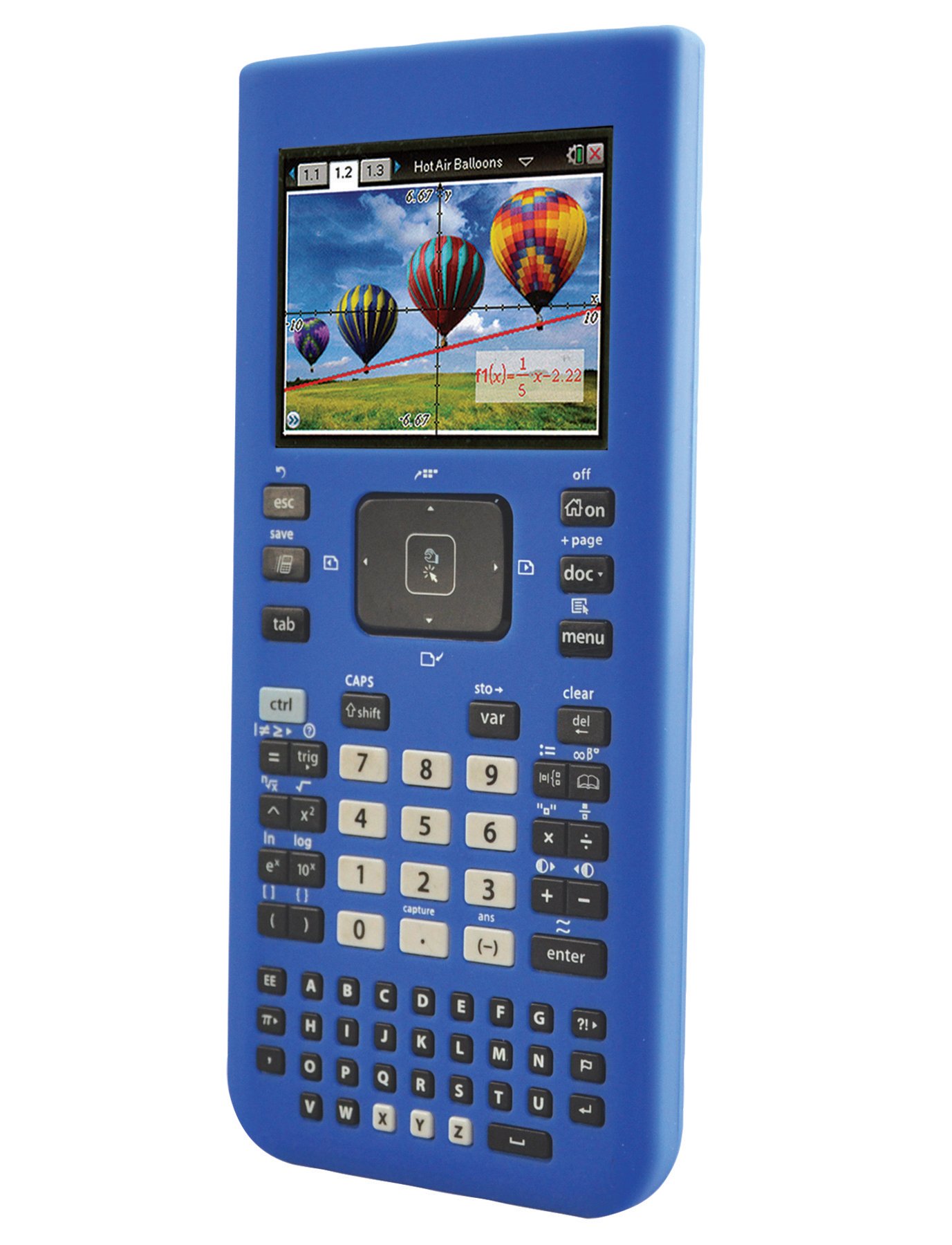 Guerrilla TINSPIREBLUESC Silicone Case for Texas Instruments TI Nspire CX/CX CAS Graphing Calculator, Blue 3