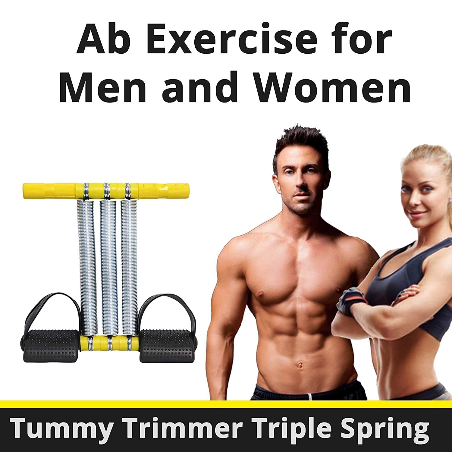 FORMONIX Triple Spring Tummy Trimmer for Men & Women Abs Exerciser Body Toner Fat Buster Home Gym Home Exercise Workout Equipment for Abdominal and Leg Exerciser Multicolour 4