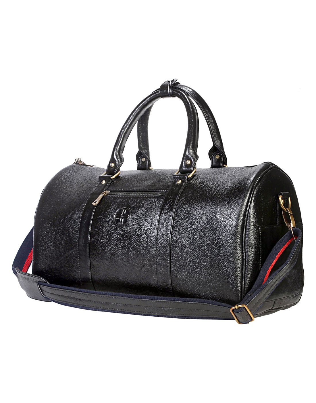 JL Collections Leather 19 Inch Square Duffel Travel Bag 3