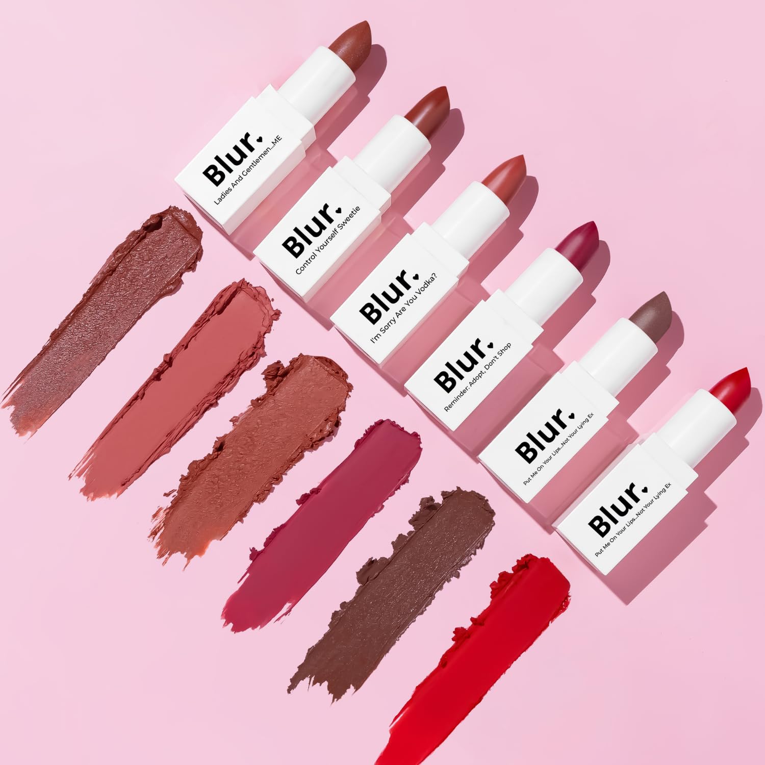 Blur India BLURsticks Set of 3 Nude Lipsticks|Warm Nude, Nude Brown, Deep Brown| All In One - Lipshade, Contour, Blush, & Eyeshadow|Super-Moisturizing, Hydrating, Long-Lasting Velvet Mattes|20 ml each 5