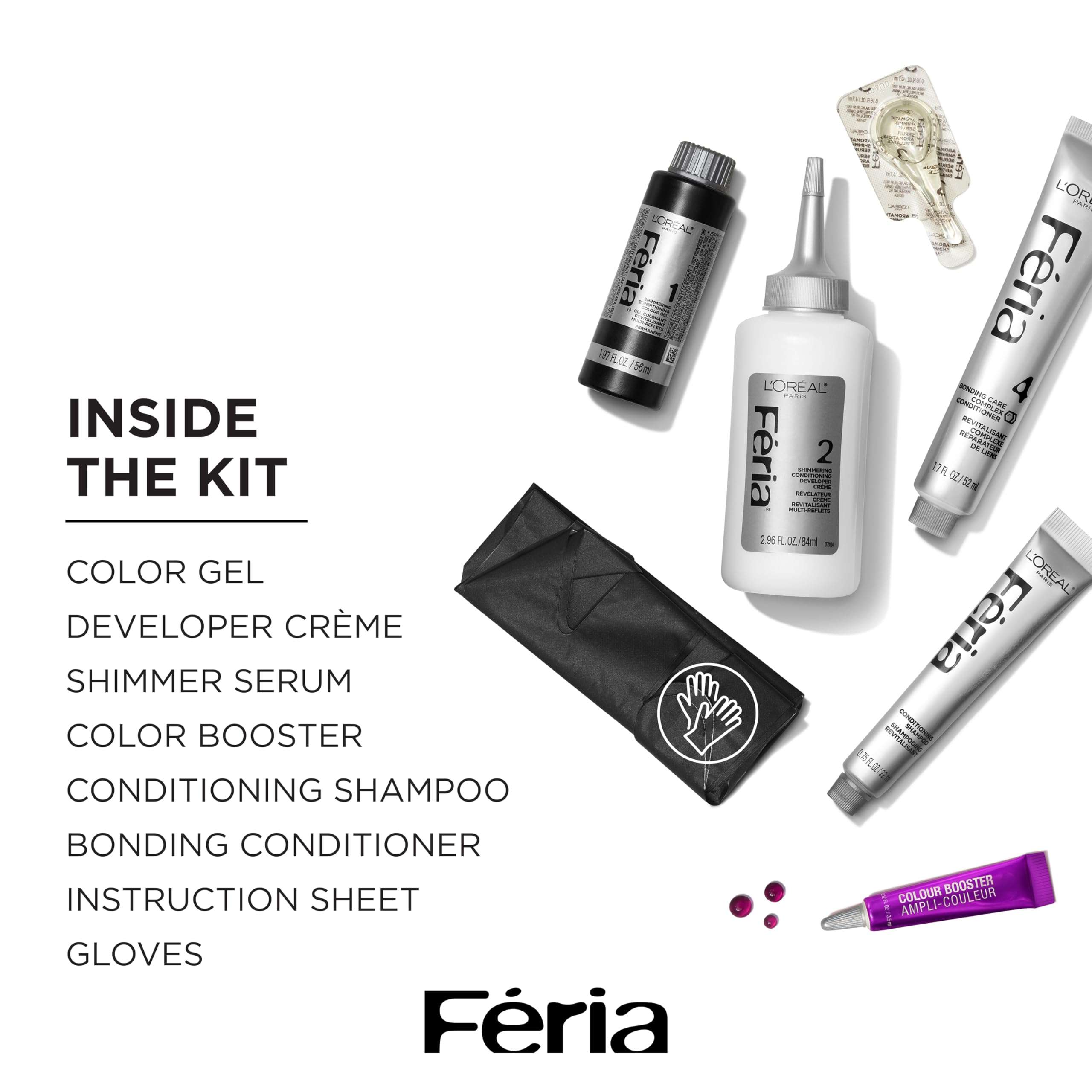 L'Oreal Paris Feria Multi-Faceted Shimmering Permanent Hair Color Hair Dye, V28 Midnight Violet (Deepest Violet) 3