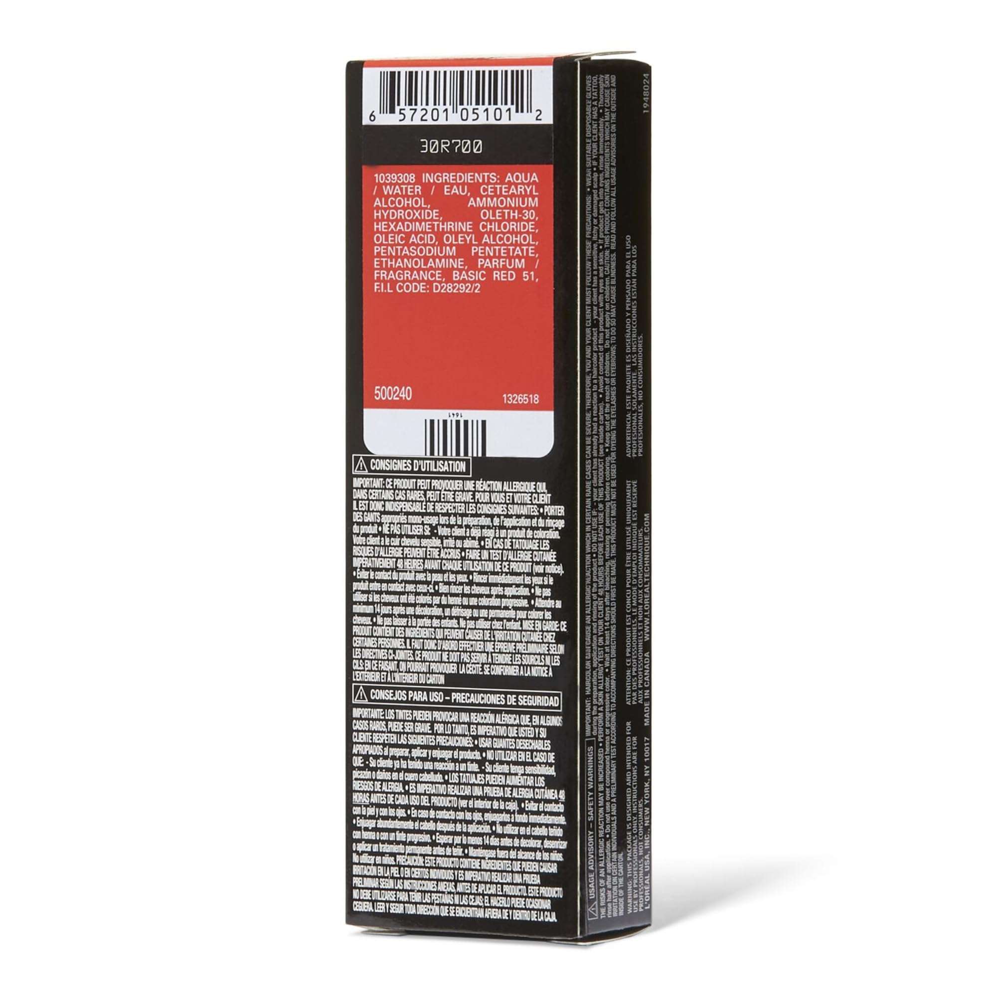 L'OREAL TECHNIQUE HiColor Red HiLights Permanent Hair Color for Dark Hair | Intense Red Highlights | No Pre-Lightening Required | Rich, No-Drip Creme | Quick Processing Time | Magenta 5