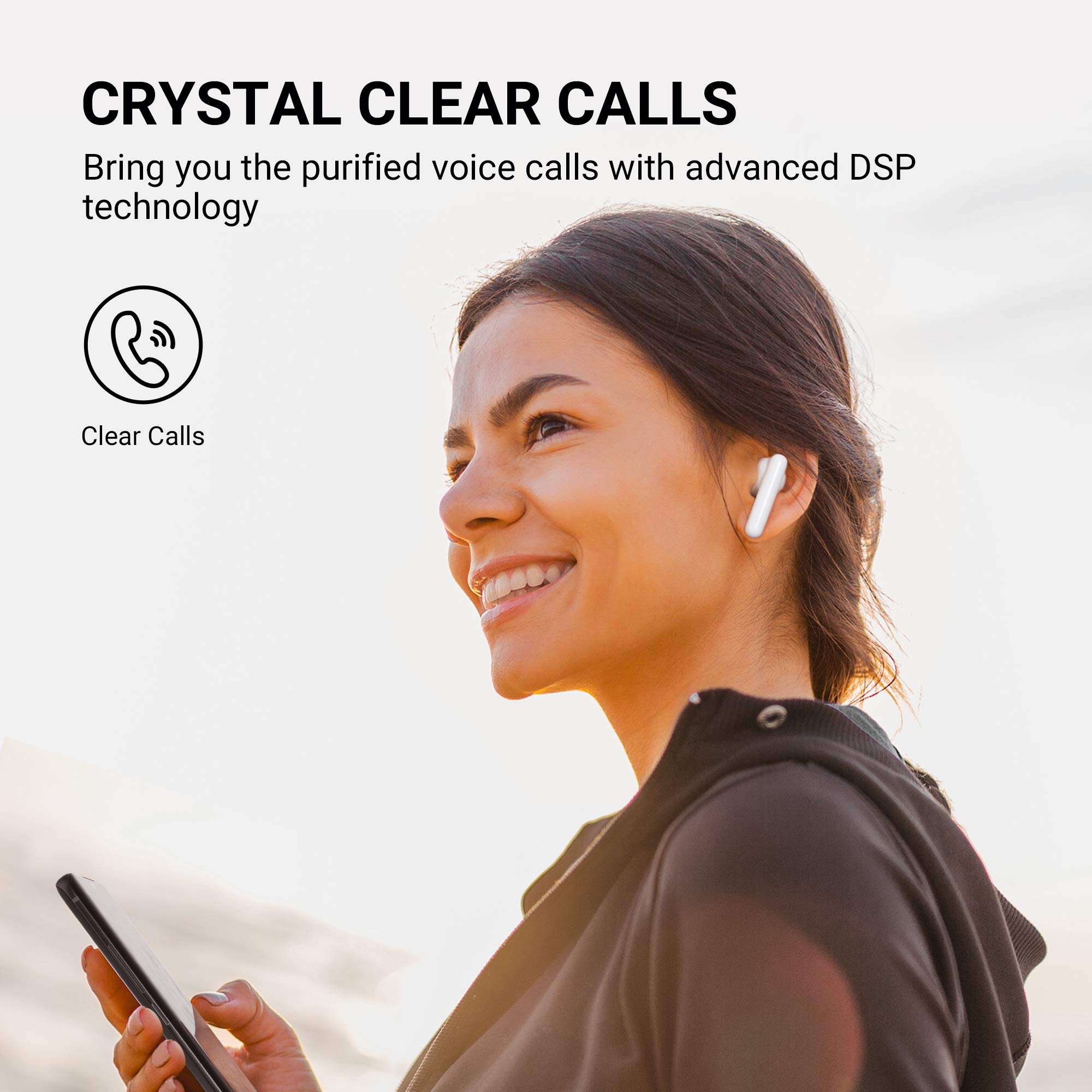 TCL 10L, Unlocked Android Smartphone, 256GB+6GB RAM Android Phone, 4000mAh Verizon Phone Arctic White S150 True Wireless Earbuds, Deep Bass with 13mm Drivers 5