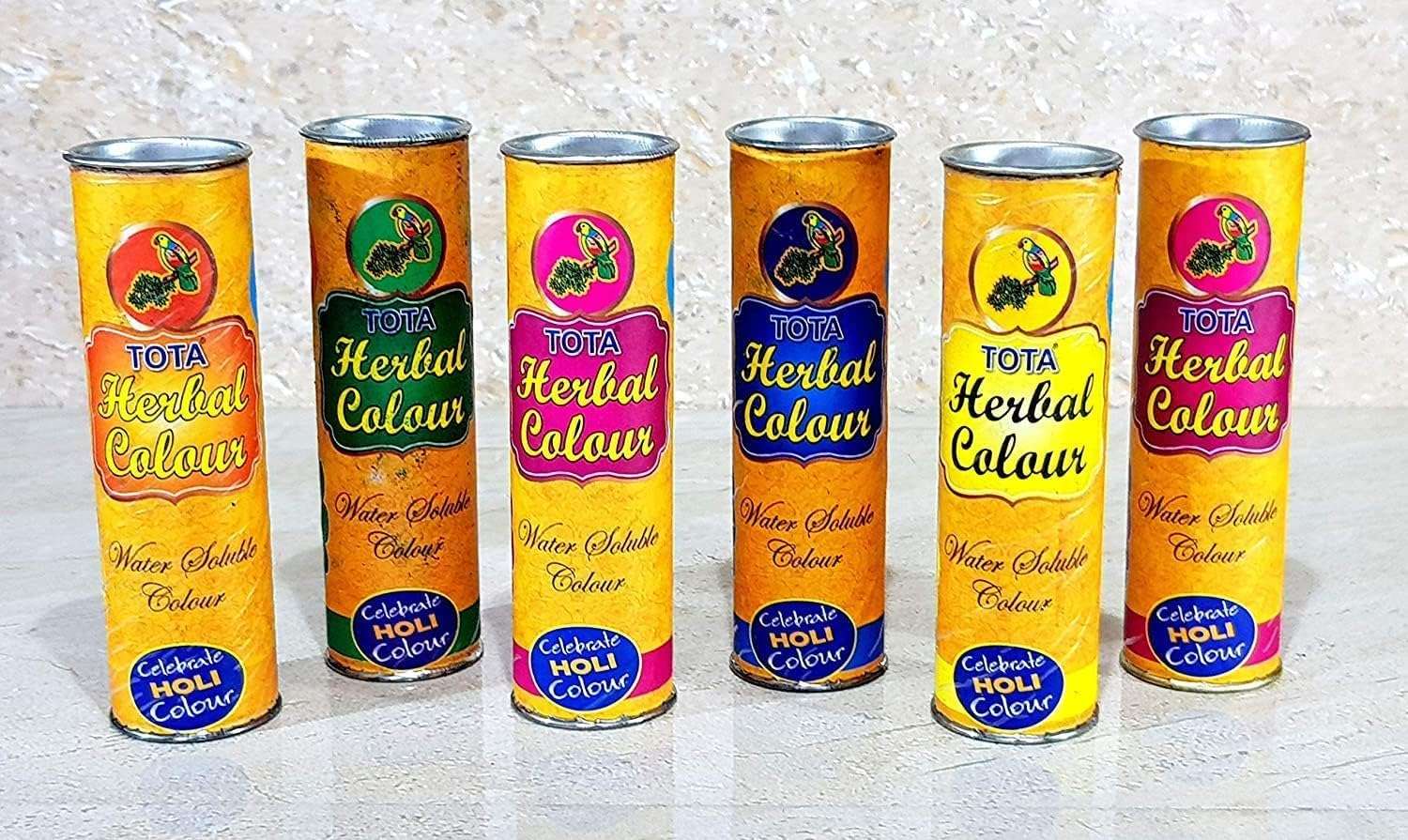 COTTONTE Herbal Holi Colour, Water Color Soluble, Celebration Pack Skin-Safe and No Irritation Herbal Holi Color Assorted Colours Box in 6 Colors (Box 2) 4