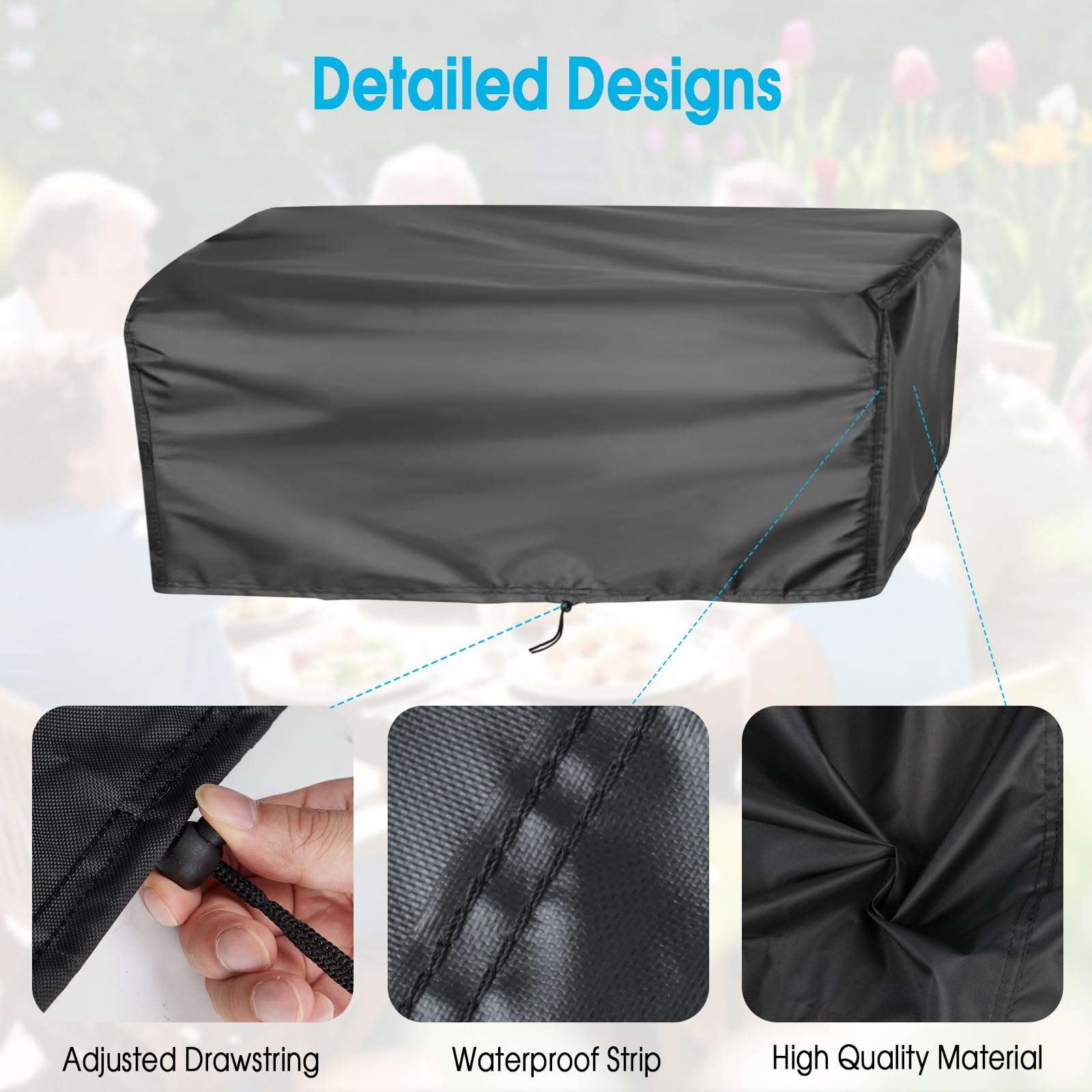 Andacar Grill Cover for Royal Gourmet GT2005 2-Burner, Portable Propane Gas Grill Cover, Outdoor Waterproof Tabletop Grill Covers 4