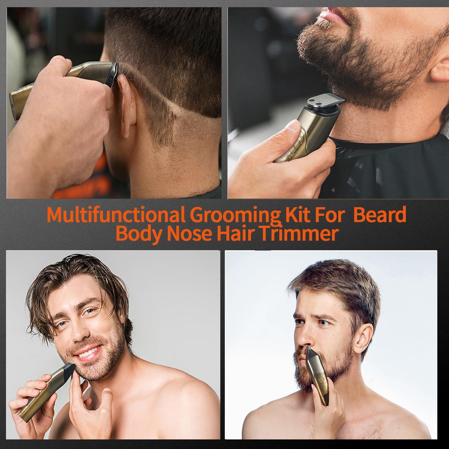 Beard Trimmer for Men, Electric Razor Hair Trimmer, Professional Hair Clippers for Beard, Mens Grooming Kit for Nose Mustache Body Facial, Gifts for Men Father Husband 5
