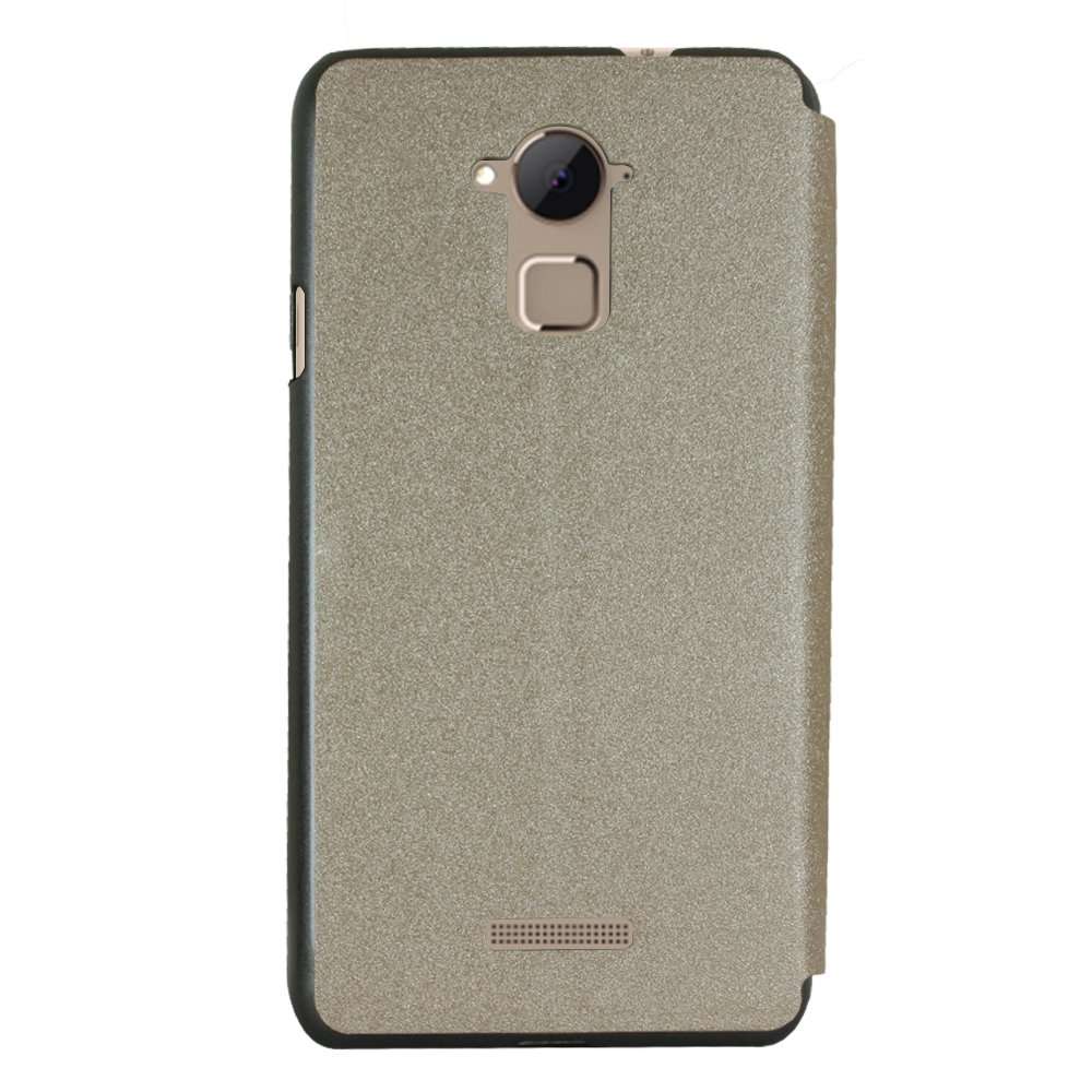 Heartly Gold Sand Sparkle Luxury PU Leather Window Flip Stand Back Case Cover for Coolpad Note 3/Coolpad Note 3 Plus - Hot Gold 3