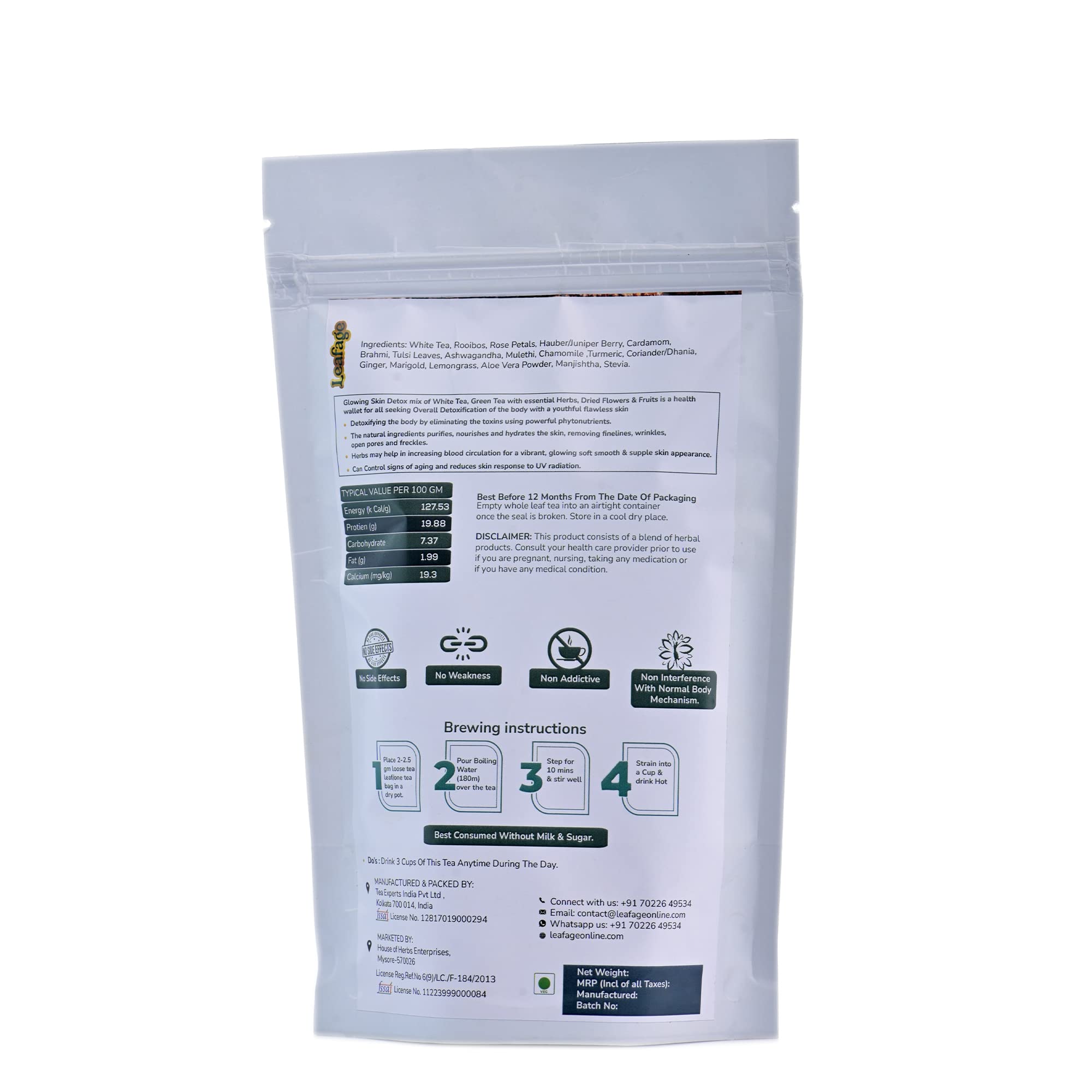 Wellness Tea - Improve Skin Health| 100gms, 50 cups | Radiant, clear complexion | Reduction in blemishes | Even skin tone 4