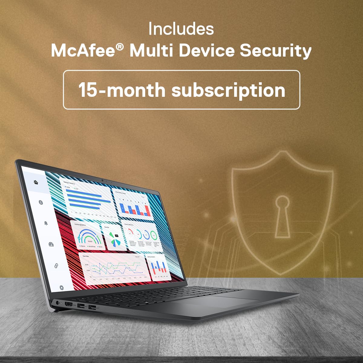 Dell Vostro 3530 Laptop, Intel Core i3-1305U Processor, 8GB, 512GB SSD, 15.6" (39.62cm) FHD WVA AG 120Hz 250 nits, Win 11 + MSO'21, 15 Months McAfee, Black, 1.66kg 6