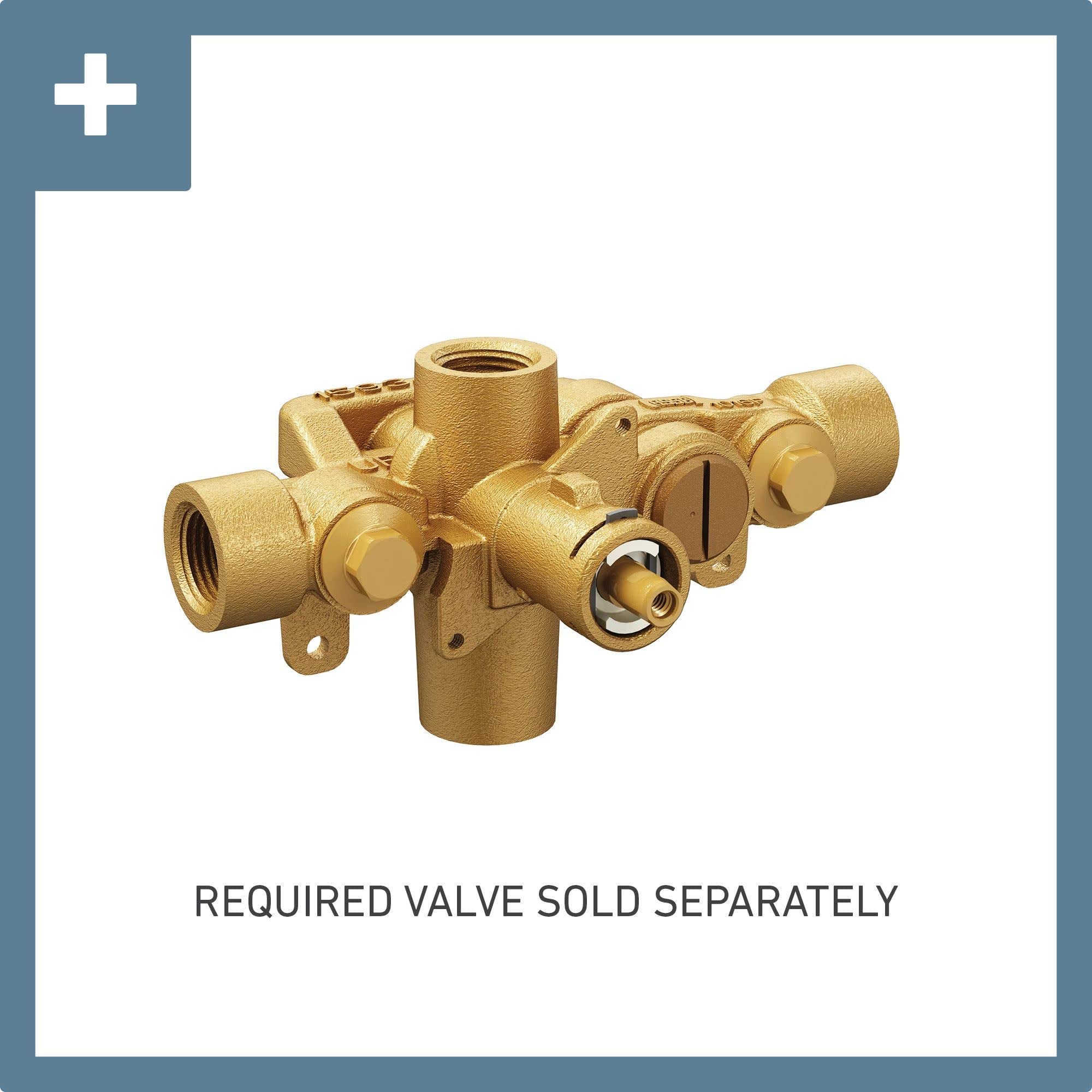 Moen Align Brushed Nickel Moentrol Volume Control Modern Shower Lever Handle, Valve Required, T3291BN 3