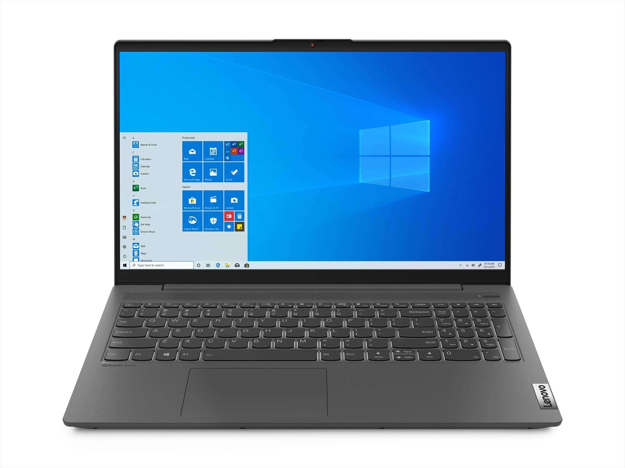 Lenovo IdeaPad Slim 5 AMD Ryzen 5 5500U 15.6" FHD IPS Thin & Light Laptop (8GB/512GB SSD/Win 10/Office/Radeon Graphics/Fingerprint Read/Aluminium Surface/1.66Kg), 82LN00GTIN + Stereo USB-A Headset 2