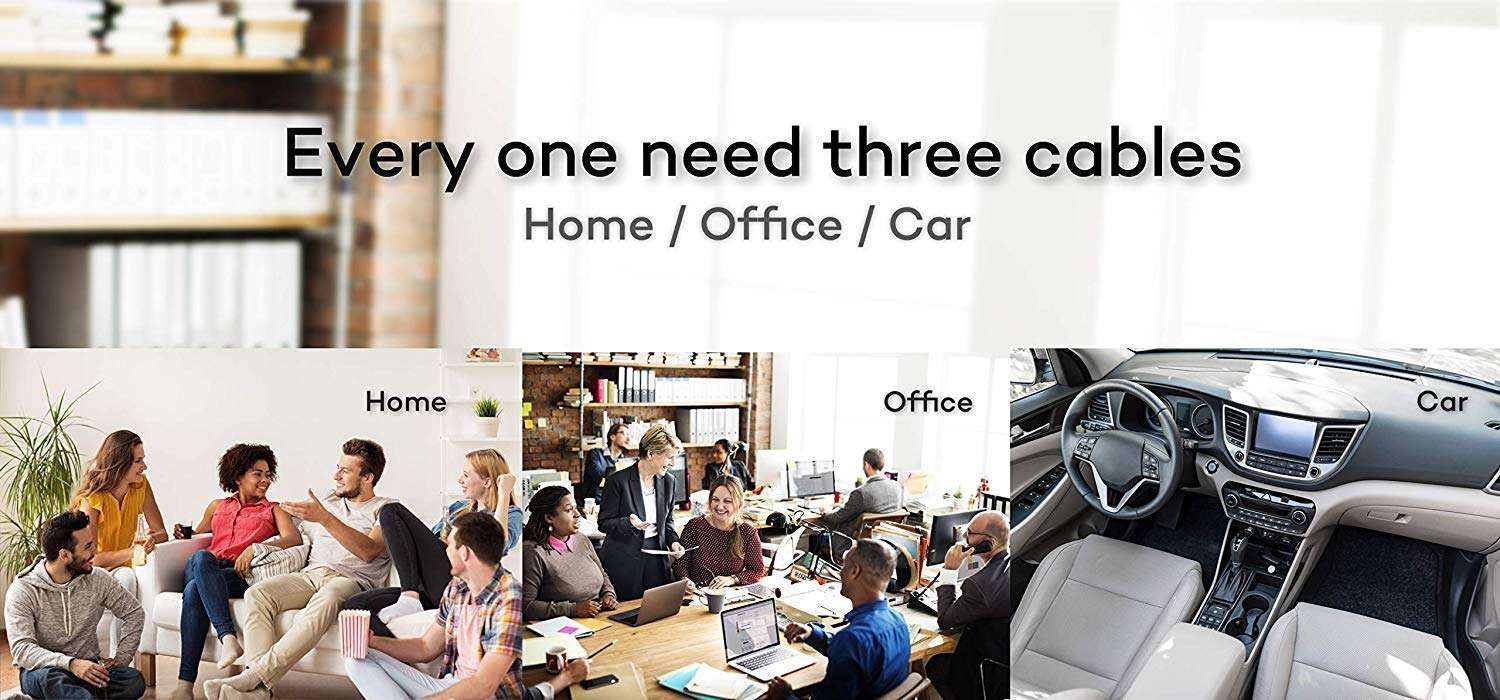 ShopMagics 3-in-1 Multi Charging Cable for Google Pixel 3A / 3 A USB Cable 3-in-1 Multi Quick Charge Charging Nylon Braided Fast Multi Charger Cable for All Micro USB, i-OS and Type-C Devices (3.1 Amp, 1 Meter/3.3 Feet, GM) 6