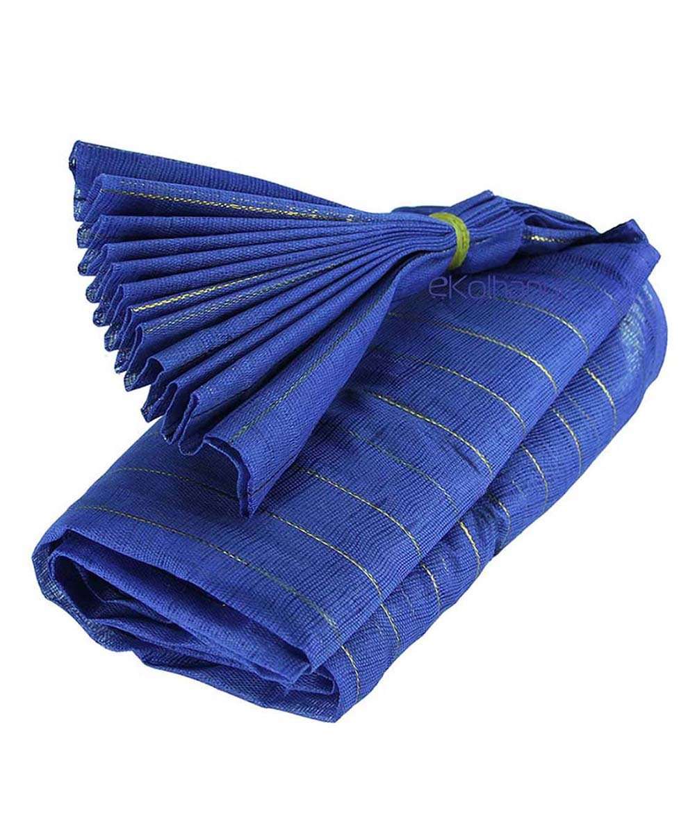 KALAPURI� Traditional Unstitched Fabric Roto Jari Blue Pheta (Turban Safa) for Men for Wedding/Marriage and Traditional Function 3