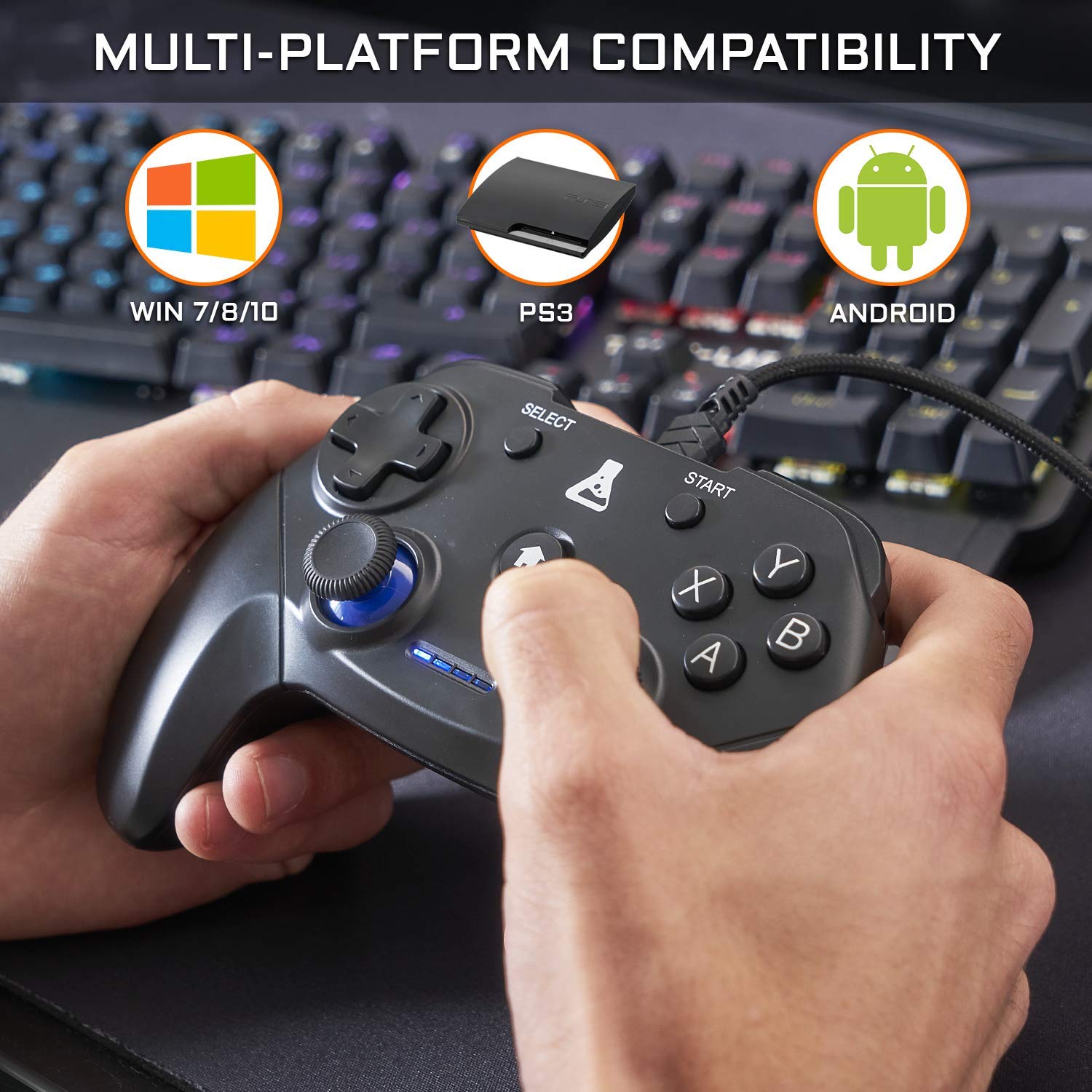 THE G-LAB Manette de jeu K-Pad Thorium (Noir), K-PAD-THORIUM 2