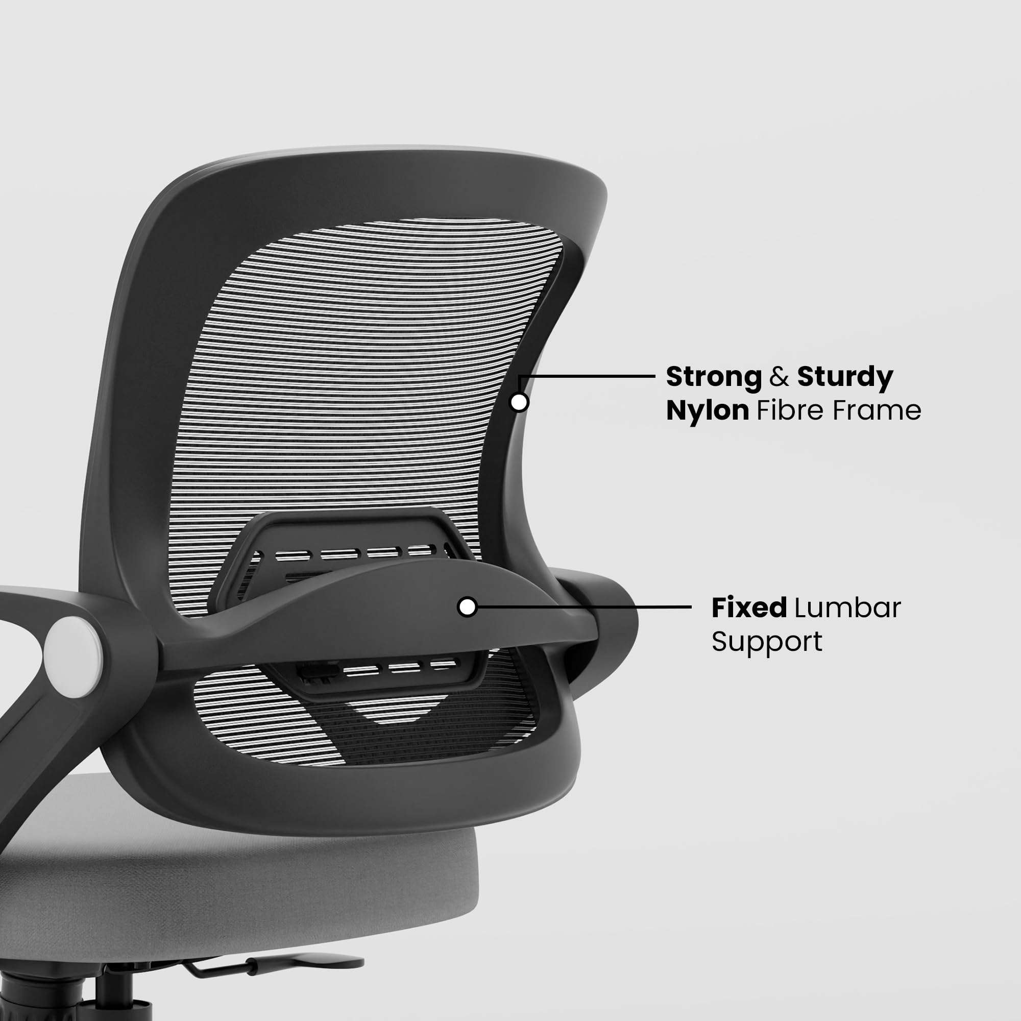 Green Soul Pebble Office Chair, Mid Back Mesh Ergonomic Home Office Desk Chair with Comfortable & Spacious Seat, Tilt Lock Mechanism & Heavy Duty Metal Base (Grey) 5