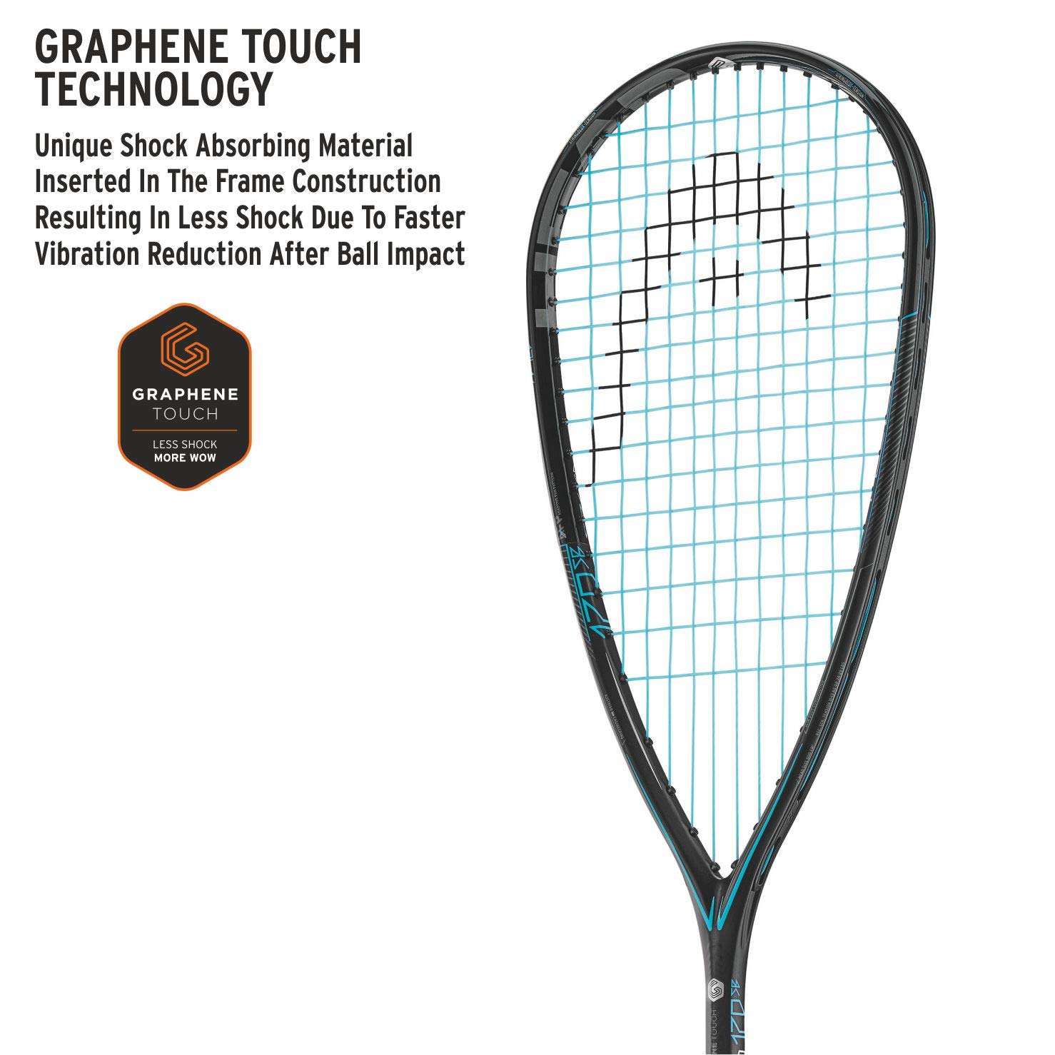 HEAD Men's/Women's Graphene Touch Speed 120 Slim Body Graphite Squash Racquet (Black) 3