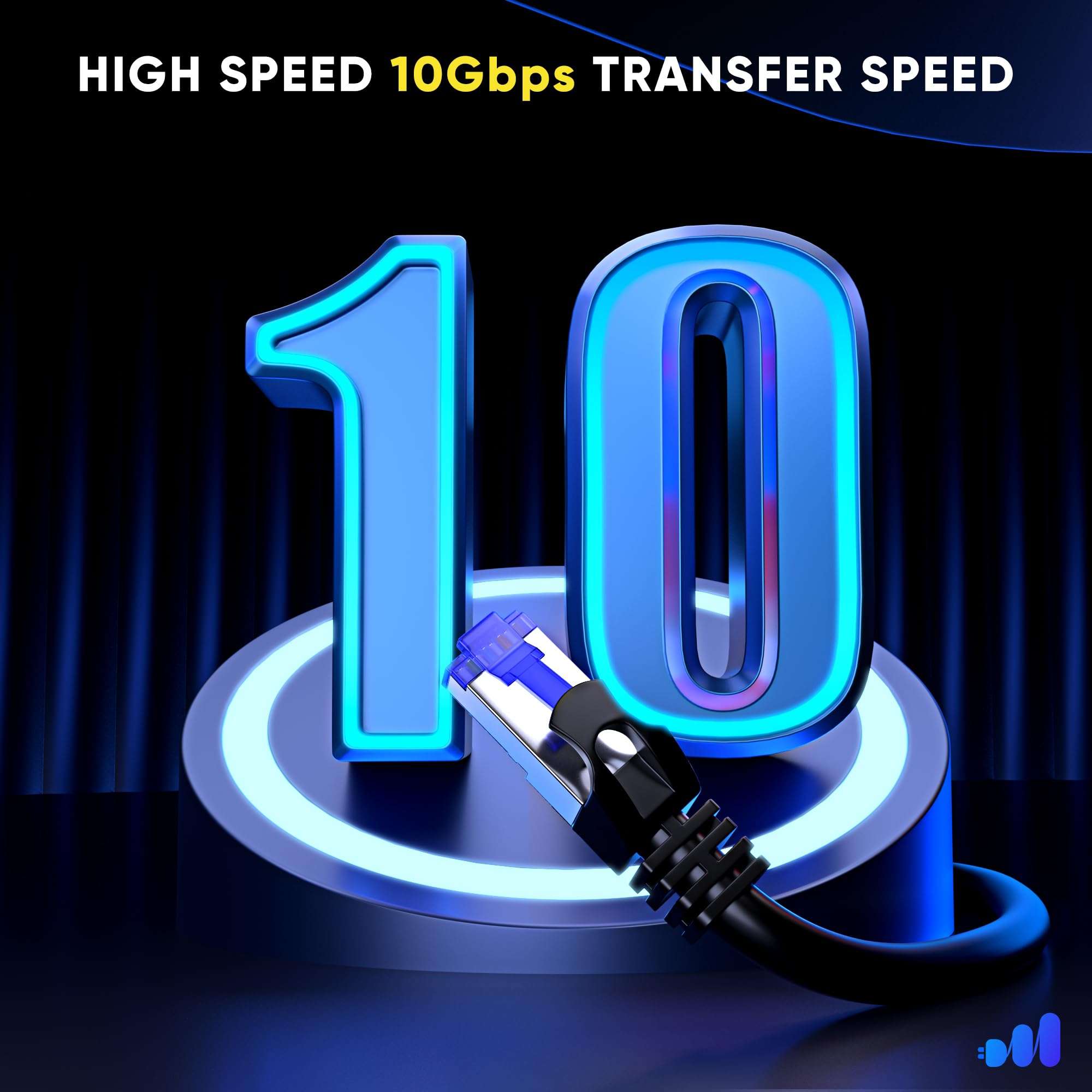 Maximm Cat6 Heavy Duty Outdoor Cable 100 ft - Black - Zero Lag Pure Copper, Waterproof Ethernet Cable Suitable for Direct Burial Installations. 4