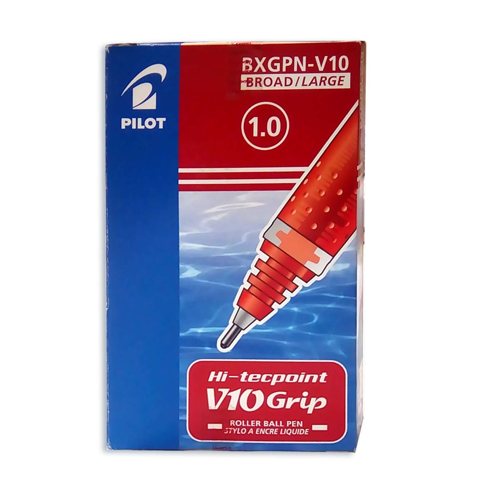 Pilot 019590 Hi-Tecpoint V10 Grip Pen (Red - Pack of 12) 2