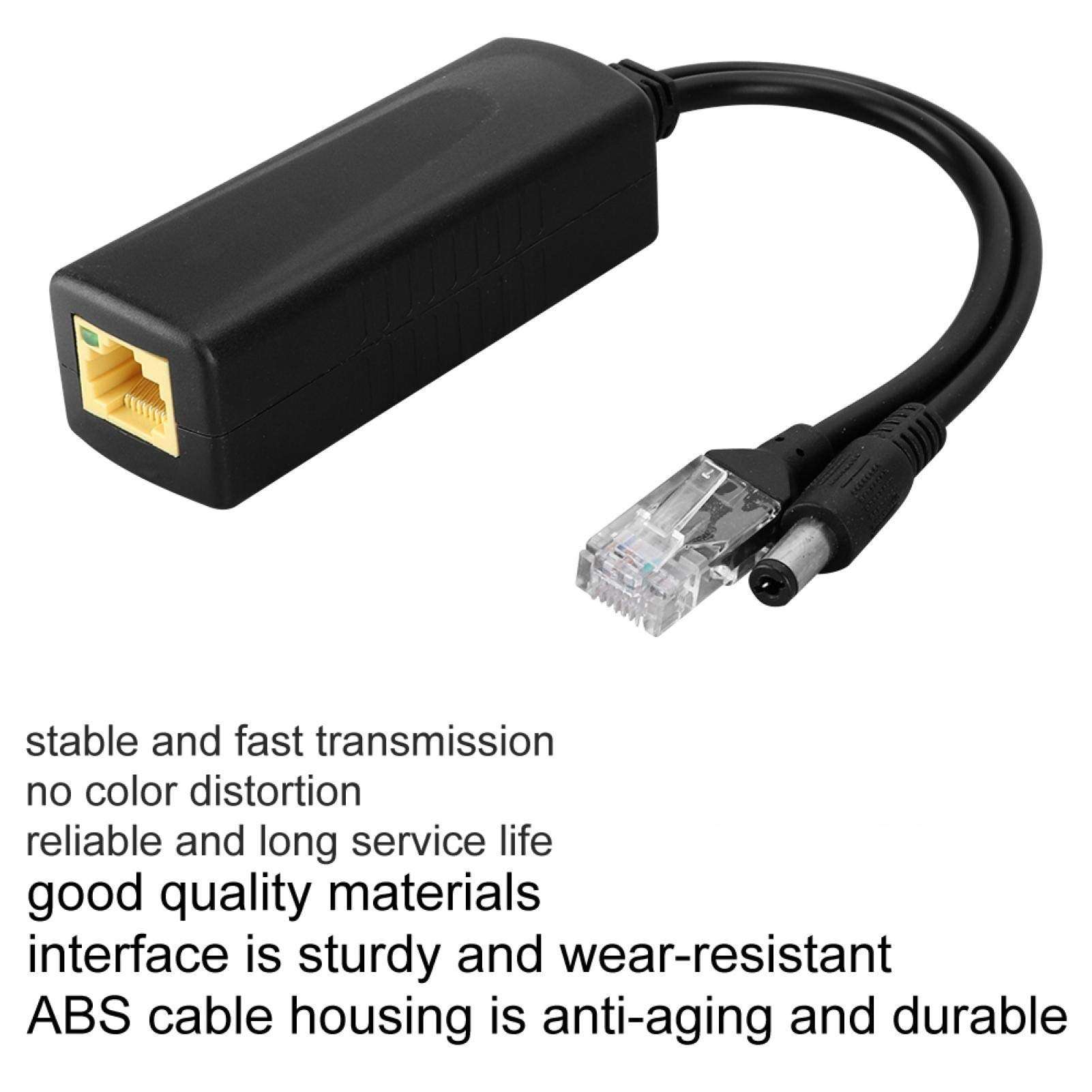 POE Adapter Cable, Security Camera POE Adapter, Easy Use Power Supply Suitable for Family Home Accessories Outdoor Product Office Buildings 5