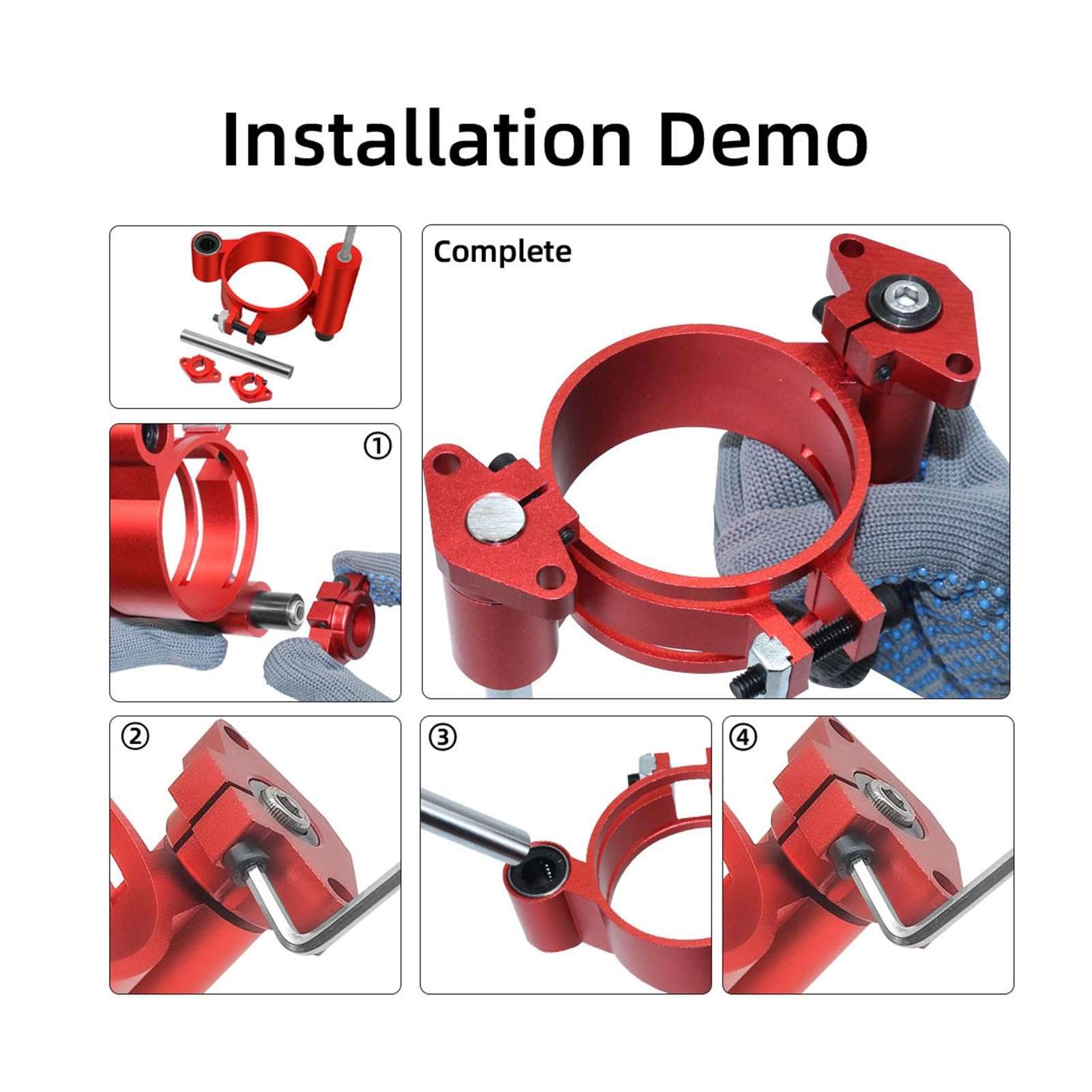 Precision Router Lift, Router Lift Manual Lifting System Kit for Router Table Saw Insert Base Plate (Gold) 5