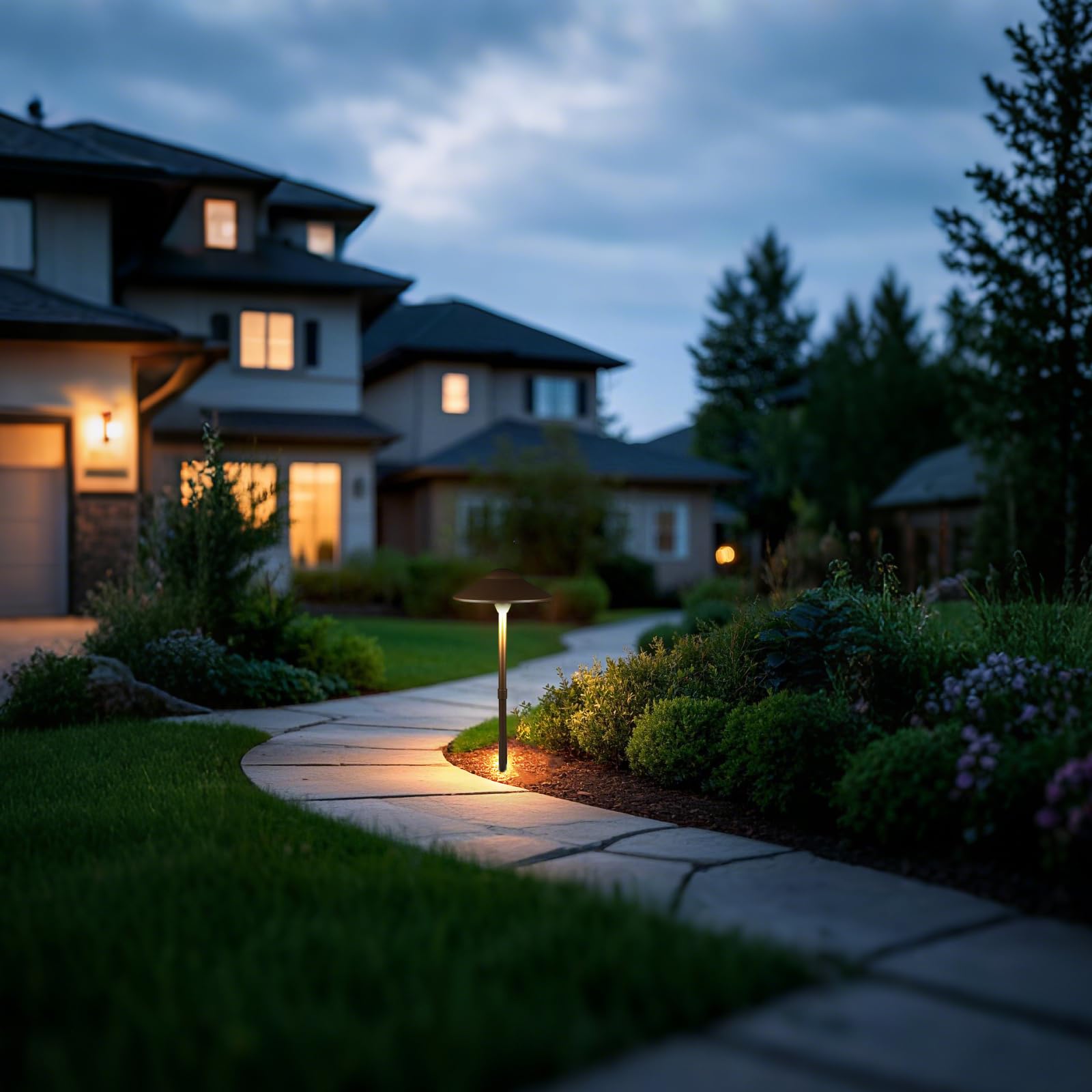 Lumina Lighting® Low Voltage Landscape Lighting Cast-Aluminum Path and Area Light Warm White 3W G4 LED Bulb and ABS Ground Stake Included for Yard Walkway Lawn PAL0108-BKLED8 (Black,8-Pack) 6