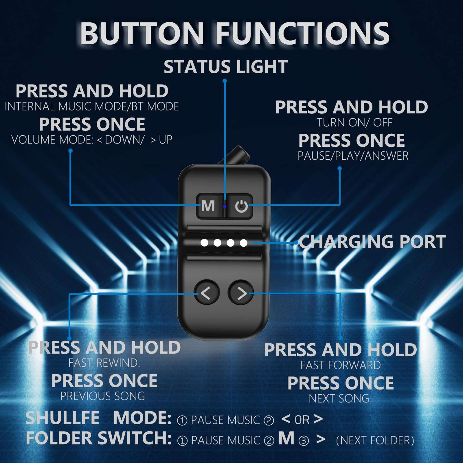 SWMIUSK Swimming MP3 Player Waterproof, Underwater Headphone with 8GB Internal Storage IPx8 Waterproof Designed for Swimming, Surfing and STA training (Black) 4