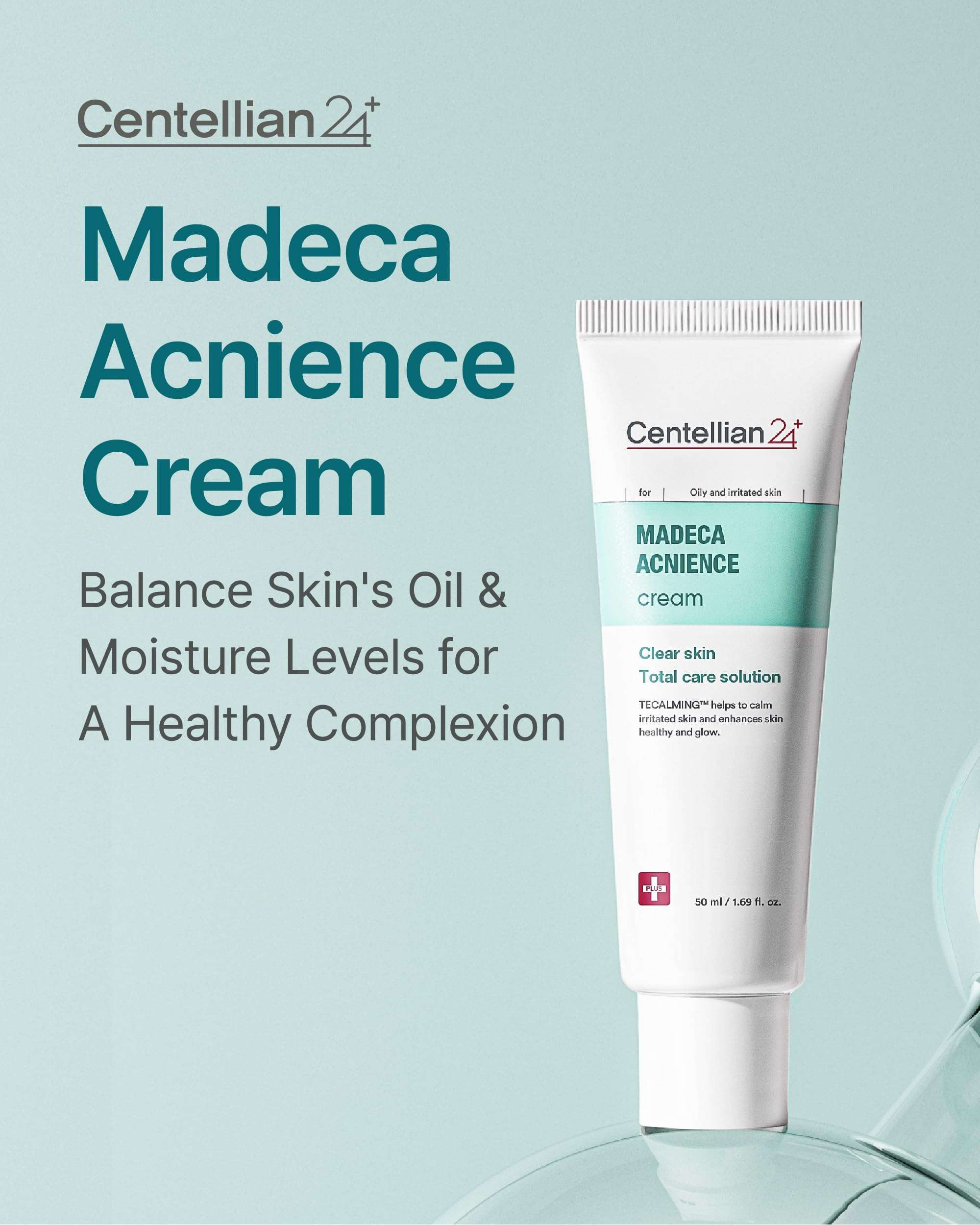 CENTELLIAN 24 Madeca Enzyme Cleansing Powder (2.03fl oz) + Acnience Cream (1.69fl oz) - Exfoliating Cleanser & Hydrating Blemish Cream, Reduces Oil, Balances Moisture, with TECA & Centella Extract 3