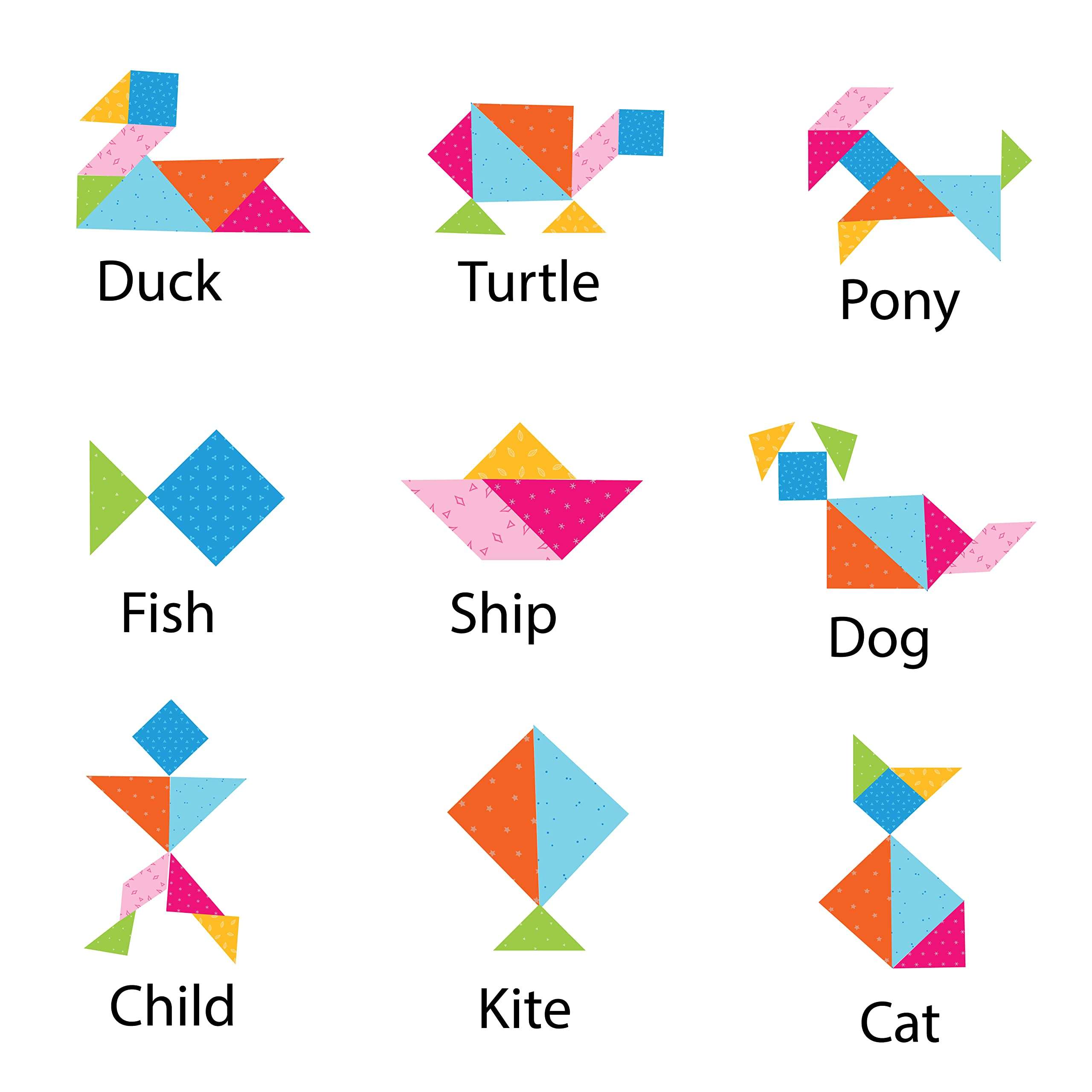 JOYWOW Magnetic Tangram Puzzle Educational Toys Jigsaw Puzzles for Kids Age 4 5 6 Boys Girls | Brain Games Toys Foam-Made Pattern Blocks, Birthday Gifts for Kids Made in India 5