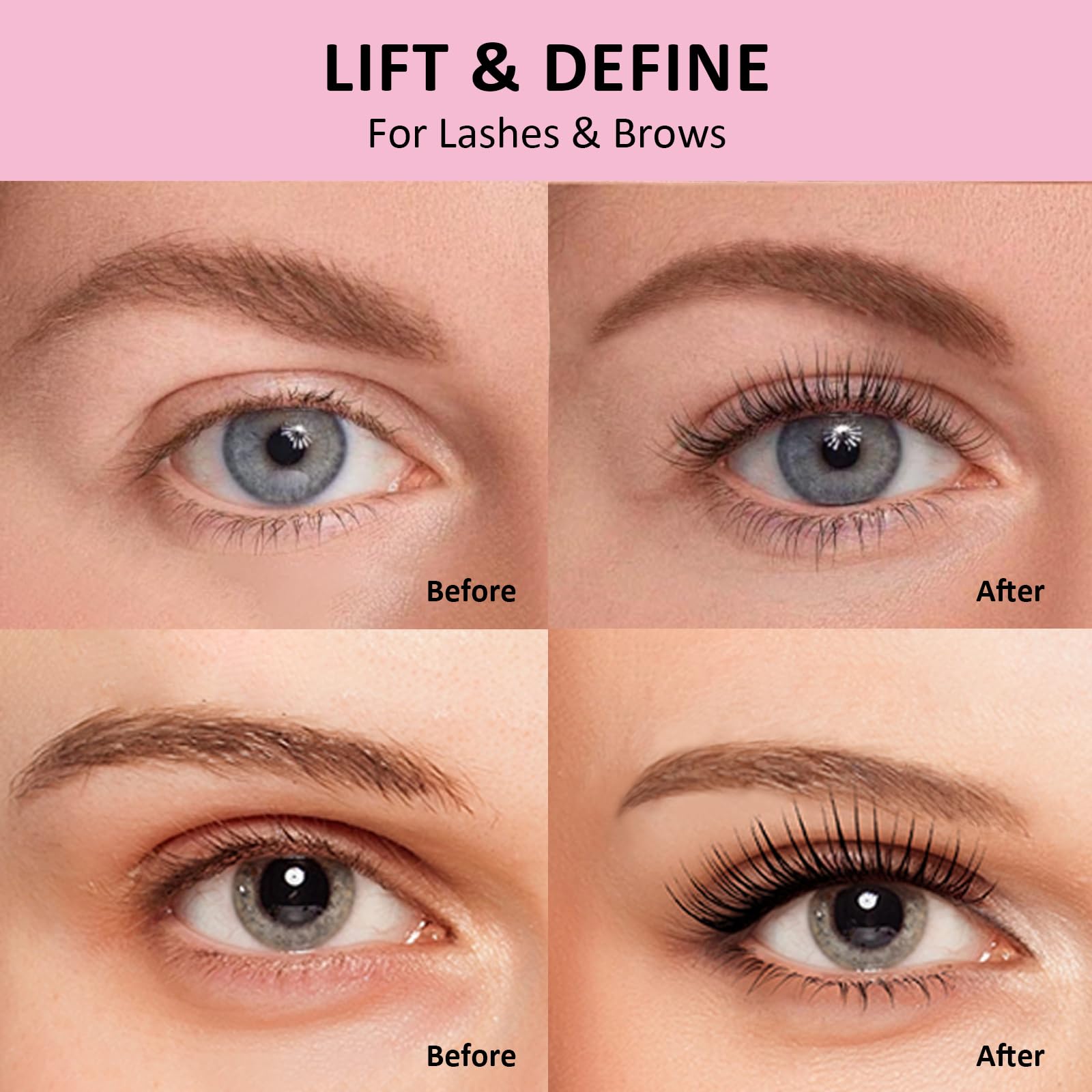 2-in-1 Lash Lift & Brow Lamination Kit, Includes Lash Perm with Fixation Lotion, Glue, Detailed Instruction, Tools for Long-Lasting Natural Curl, Salon Quality & Safe Home Use Eyebrow Lamination Kit 4
