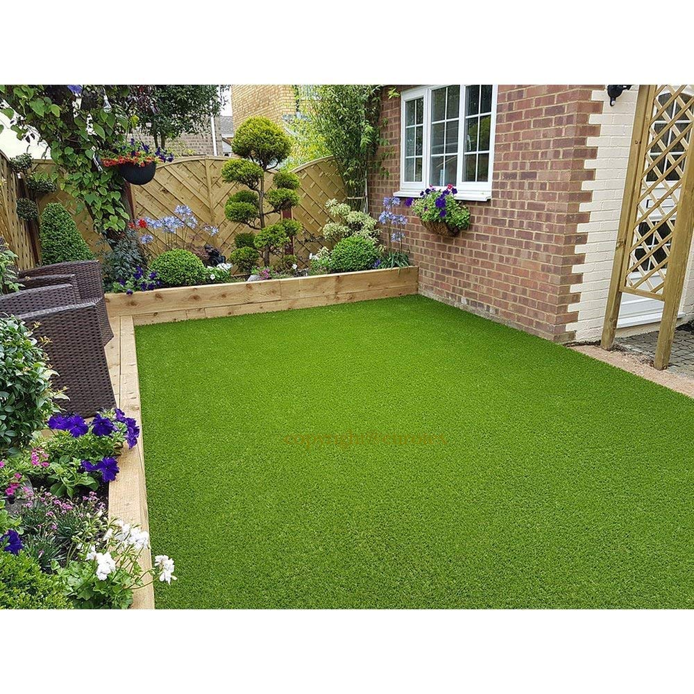Eurotex Artificial Grass Mat for Balcony | Green Grass Carpet for Balcony | All-Weather Waterproof Fake Grass (35mm, 6.5x5.5 feet) 1