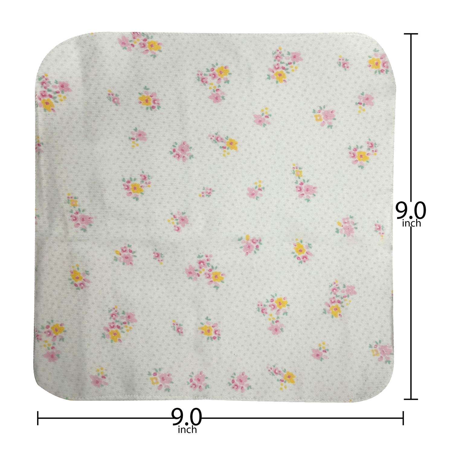 BAAL Baby's Cotton Face Towel Reusable Absorbent Wipes Set of 8 Pcs (Multicolor) 3