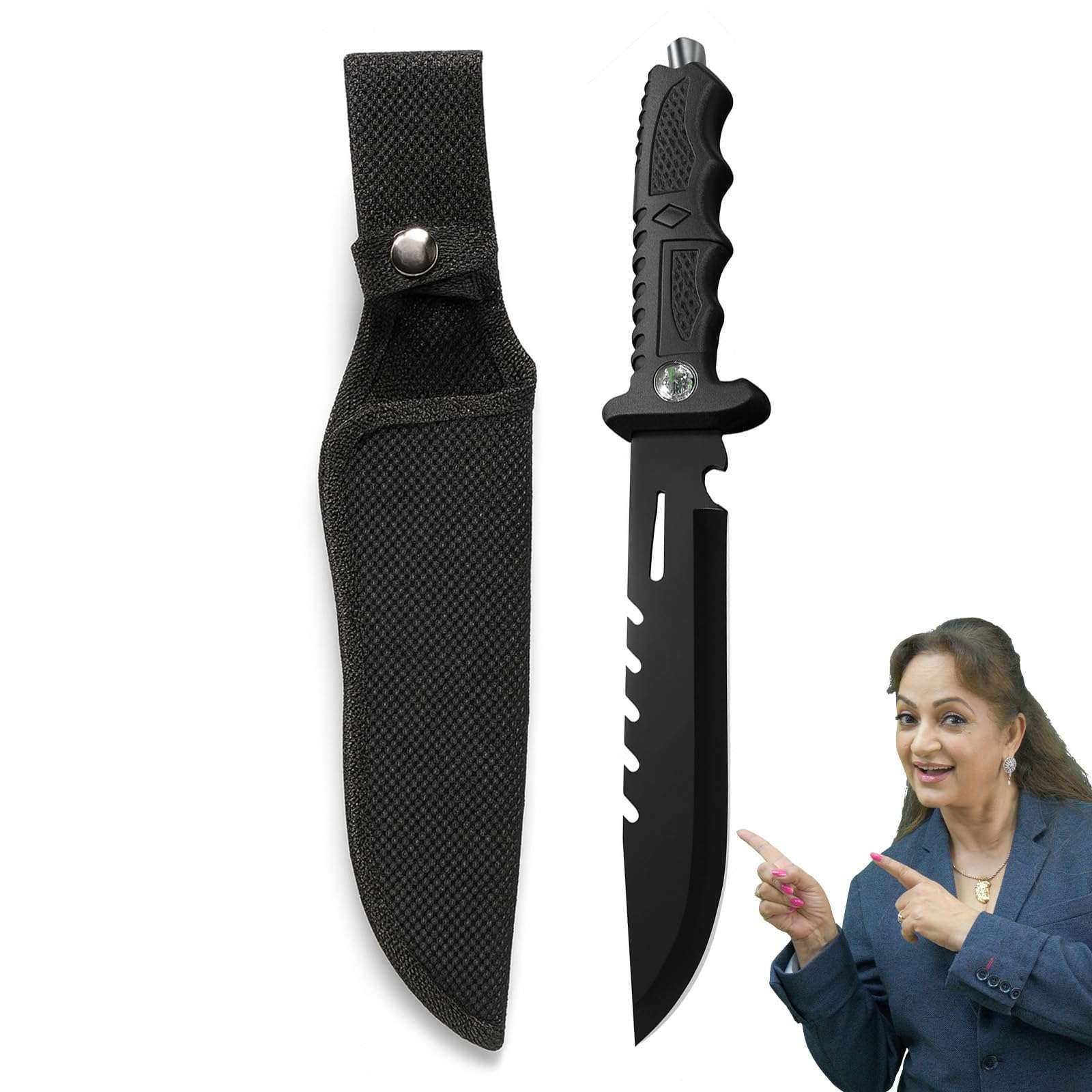 PANCA Premium Carbon Steel Kitchen Knife with Protective Cover | Sharp Utility Knife for Cutting Fruits, Vegetables & Meat | Rust-Resistant Black Culinary for Home & Kitchen Use (Set of 1) 1