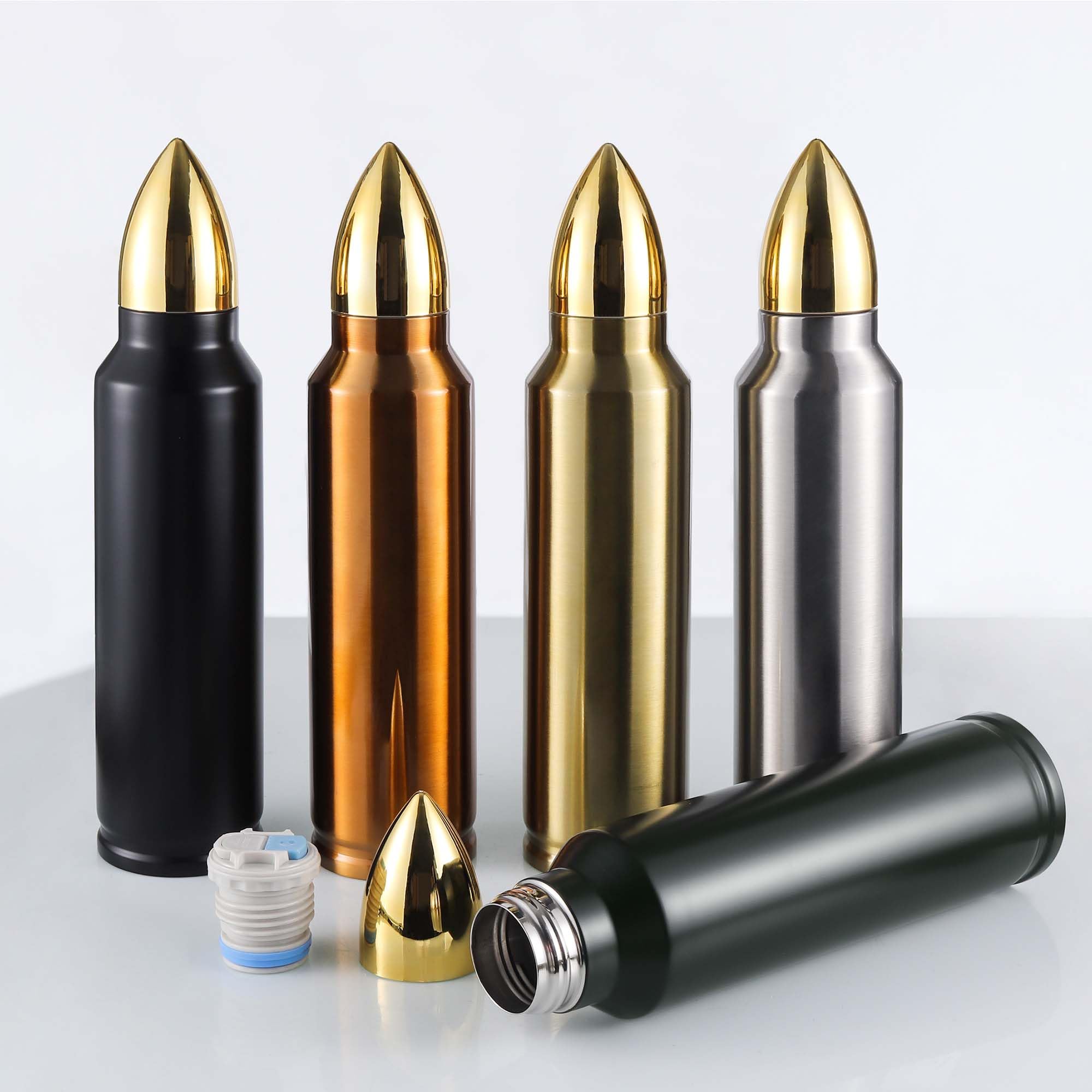 Goetland 304 Stainless Steel 34 oz 1L Bullet Tumbler Water Bottle Vacuum Insulated Cup Travel Mug Flasks No logo Dark Copper 3