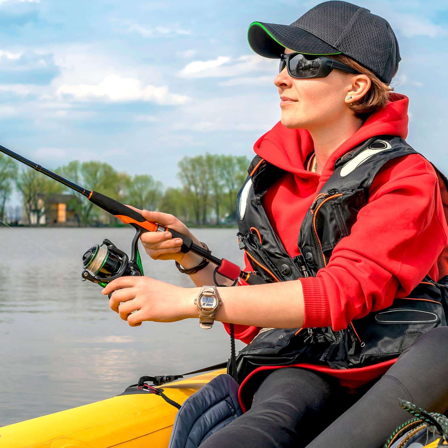 Boncas Paddle Leash Stretchable Kayak Paddle Coiled Leash for Kayak and SUP Paddles, Fishing Poles Rods 4 Pack 6