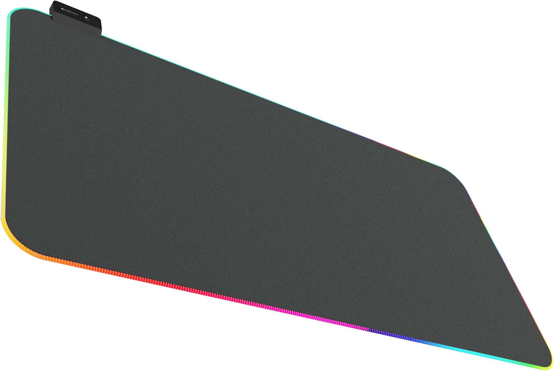 ZEBRONICS Zeb-Demon Tabletop Over Ear Gaming Wired Headphone Stand with RGB Led, Dual USB Ports, 3.5Mm Jack, Abs Material, 1.5 Meter USB Cable & Zeb-Blaze XL RGB Gaming Mouse Pad 6