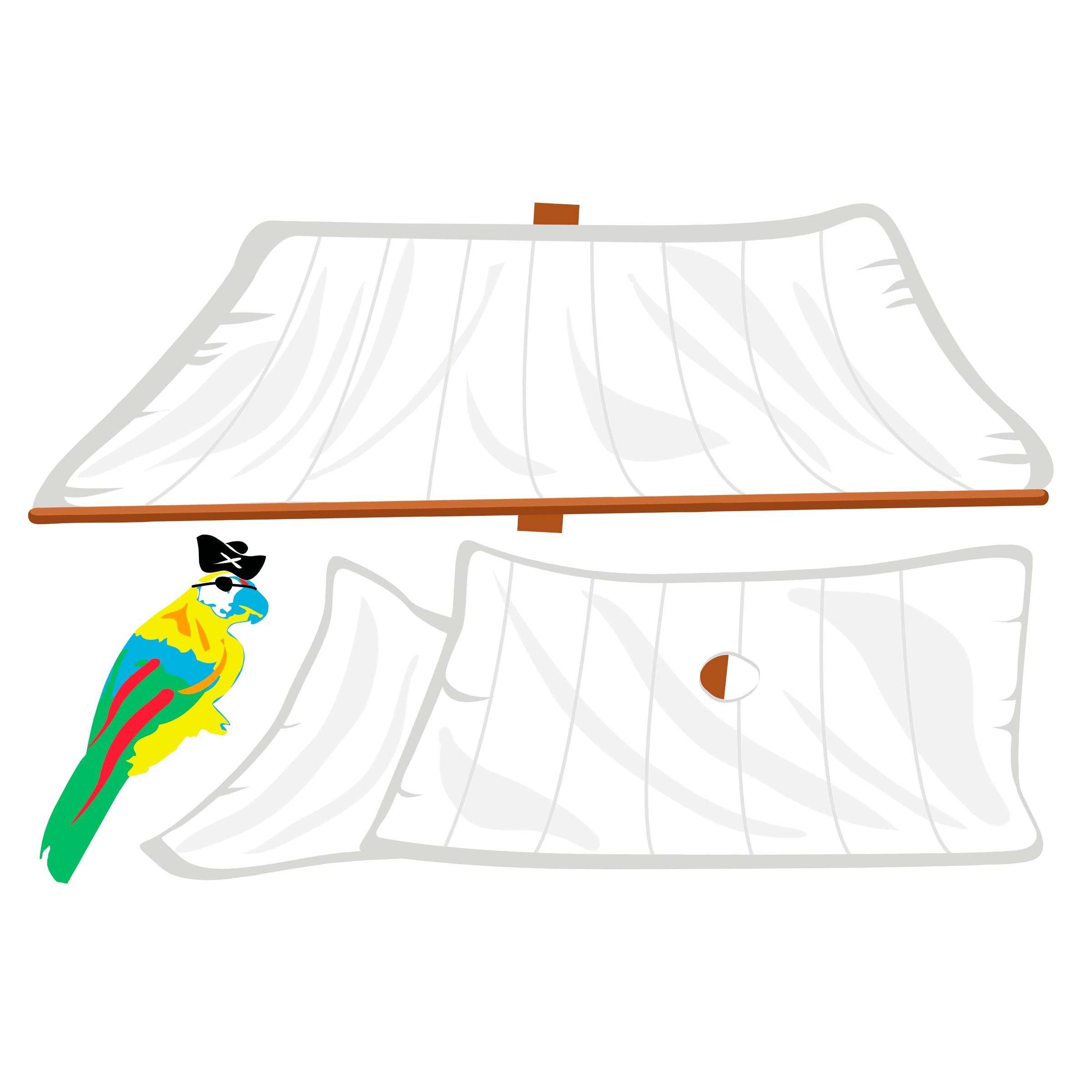 Wallies Wall Decals, Pirate Ship Headboard Wall Mural, 50-inch x 48-inch 2