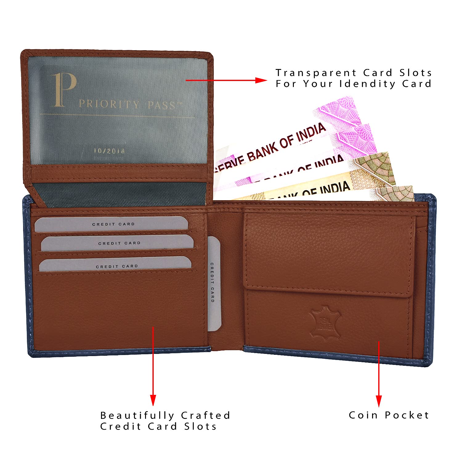 Rigohill Dusky Navy Mens Leather Wallet | Leather Wallet for Men | RFID Mens Wallet 4