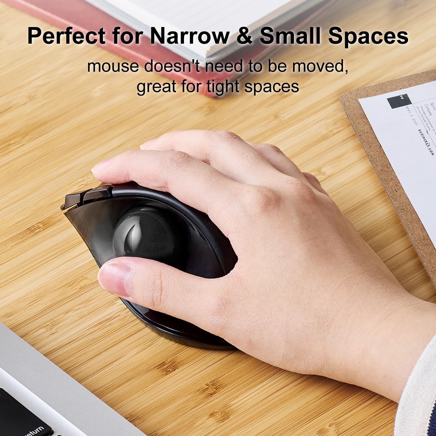 ELECOM EX-G Trackball Mouse, 2.4GHz USB Wireless, Ergonomic Design, Thumb Control, Smooth Roller Ball, Optical Tracking, 6 Programmable Buttons, Tilt Scroll, Computer Mice for Laptop PC, Windows & Mac 6