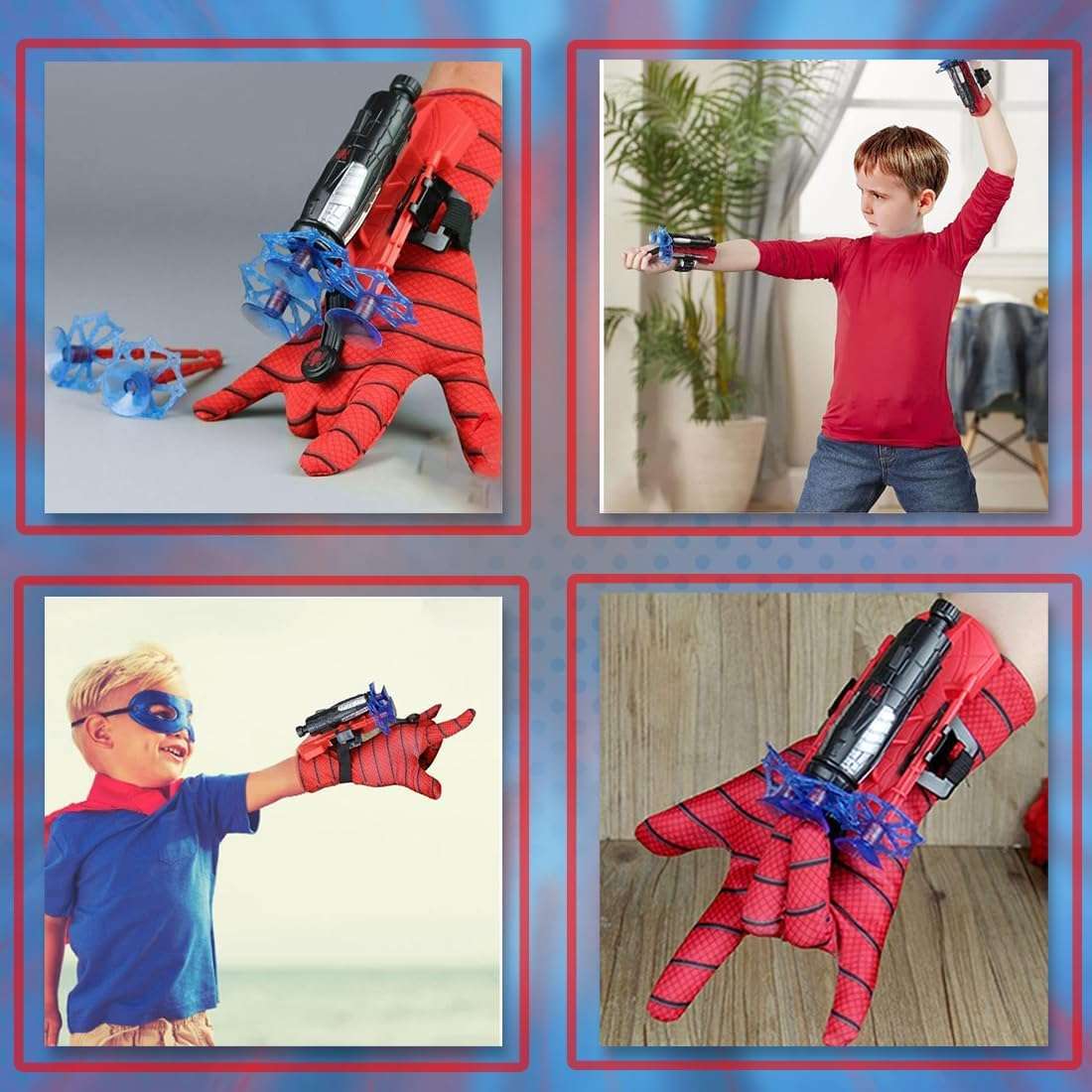 Spielen Toys Spider Web Shooter Toys Kids Creat Imagination Activity Play Toy Superhero Toy Kids Develop Social Skills for 6 to 14 Years Old boy& Girl (Red) 5
