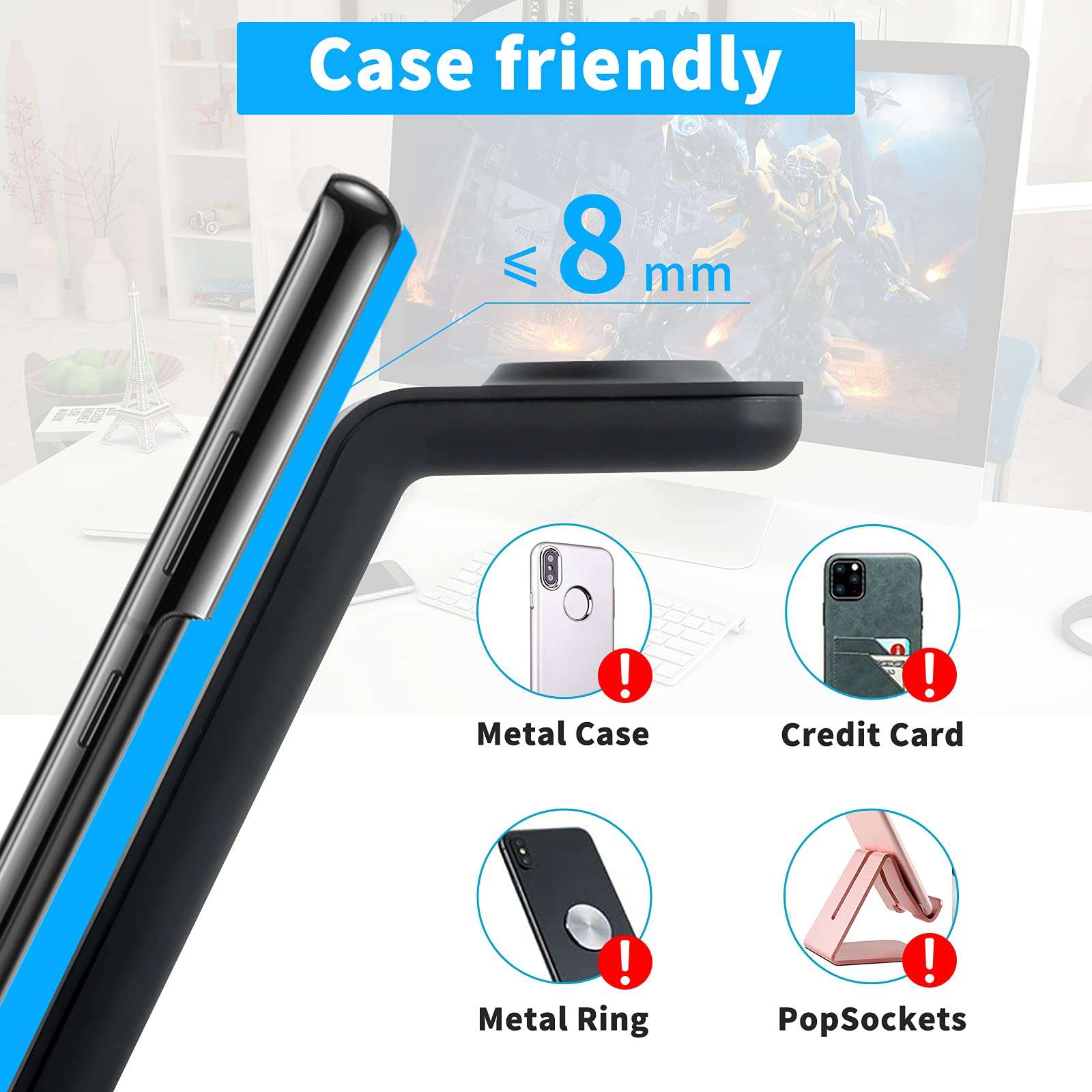 YOCUNKER Wireless Charger,3 in 1 Charging Station Dock for Watch 5/4/3/2/Active 2/1/Gear S3, S22 Ultra/S21/S20/S10/Note 20/Z Flip 4/Z Fold 4/3, Buds+/Pro/Live Black 4