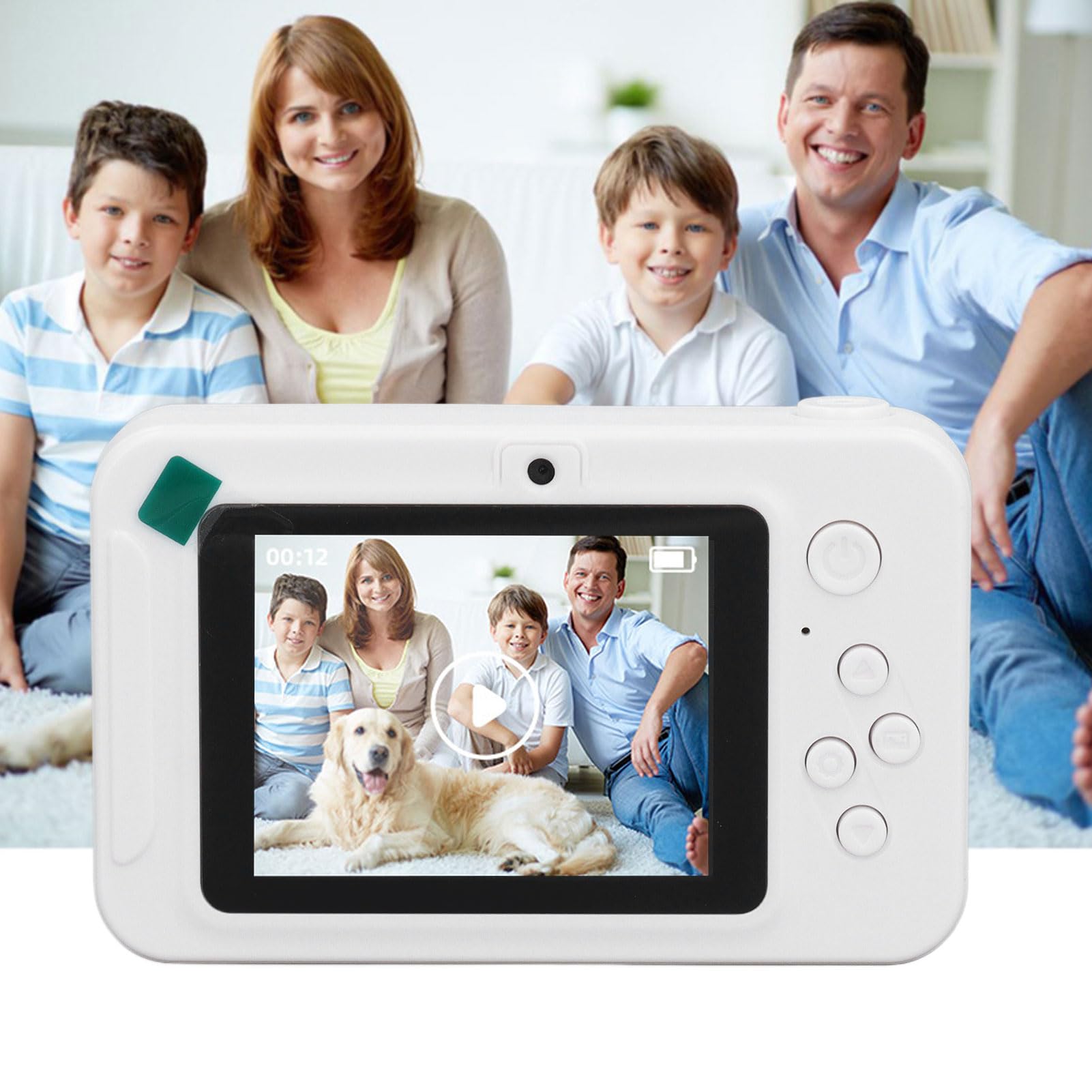 Digital Camera, 40MP 1080P Vlogging Camera with Lanyard, Anti Shake 4K HD Auto Focus Support 32GB Card Selfie Portable YouTube Compact Point Shoot Camera (White) 6