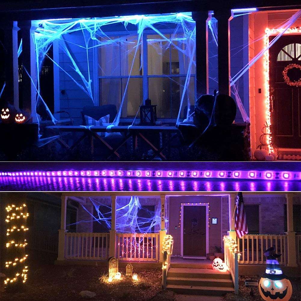 UV Light Strip USB UV Black Light Strip DC5V 390nm-400nm 6.56FT/2M SMD 3528 120LEDs IP65 Waterproof Super Bright LED Strip Lights, for Fluorescent Dance Party Body Paint Stage Lighting (USB+Switch) 5