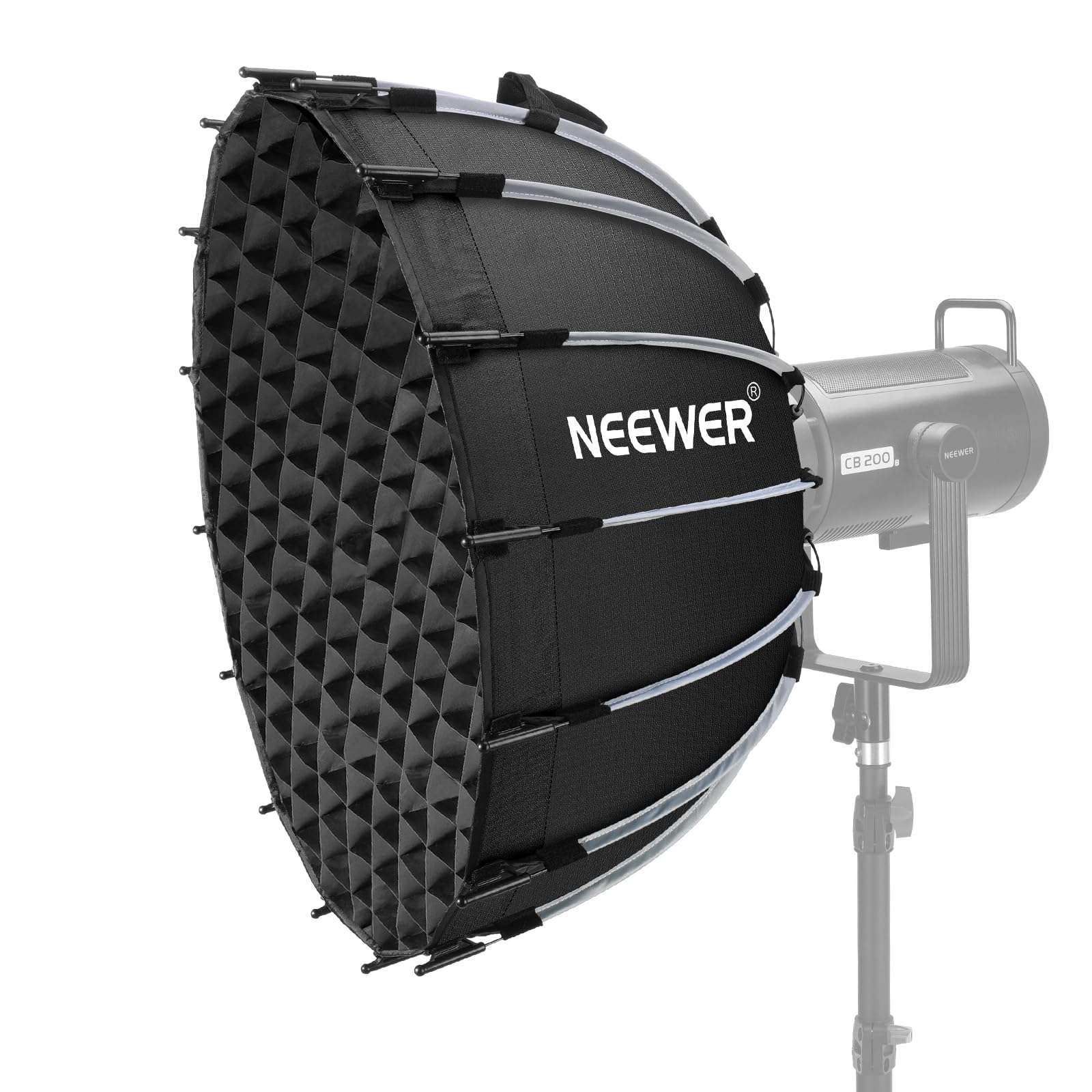 NEEWER Parabolic Softbox Kit, 23.6" Bowens Mount Soft Box with Light Diffusers for Studio Photography Video Recording Streaming Lighting Compatible with Aputure 120d Compatible with Godox SL60w, NS71P 1