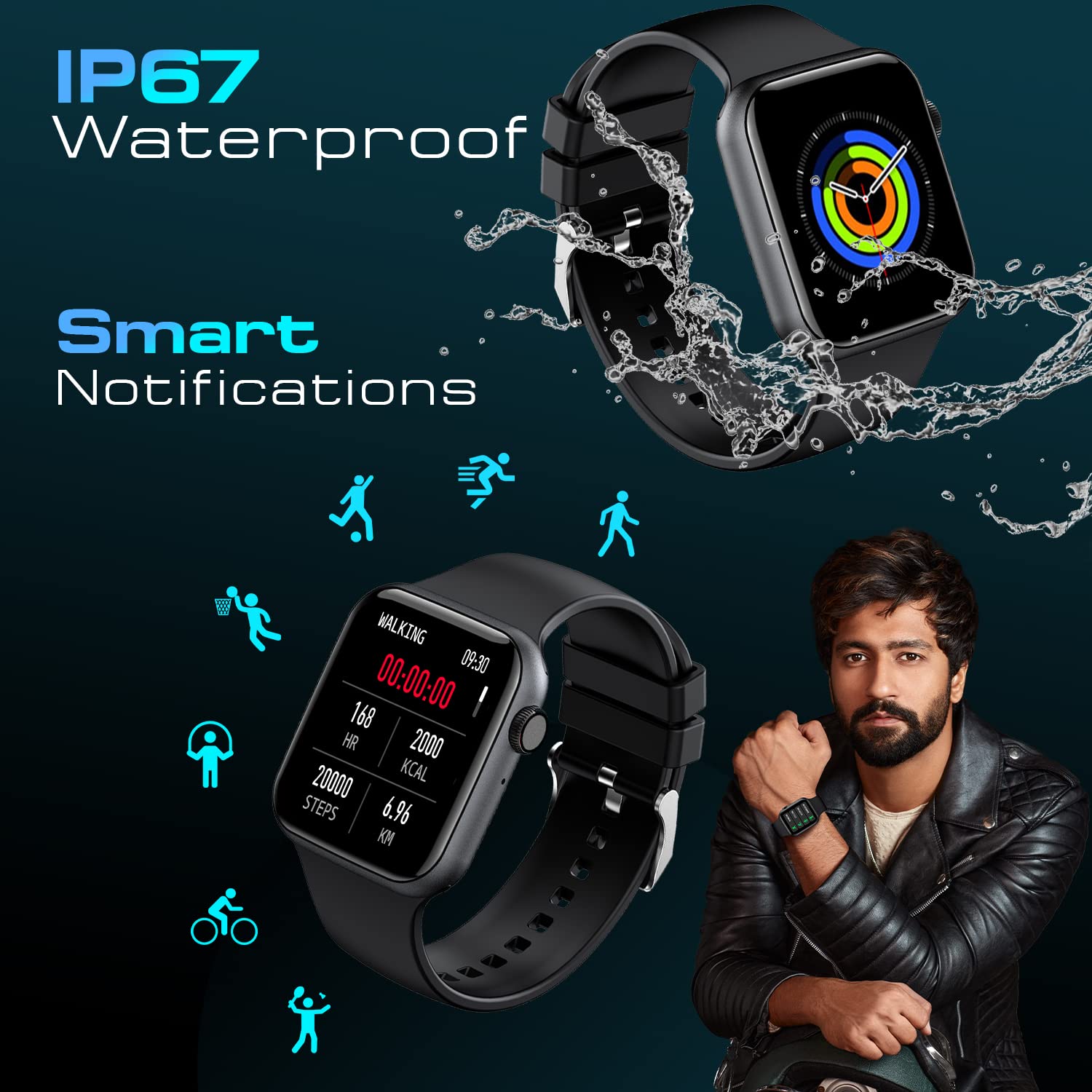 Fire-Boltt Call Bluetooth Calling Smartwatch with SpO2 & 1.7” Metal Body with Blood Oxygen Monitoring, Continuous Heart Rate, Full Touch & Multiple Watch Faces (Black) 6