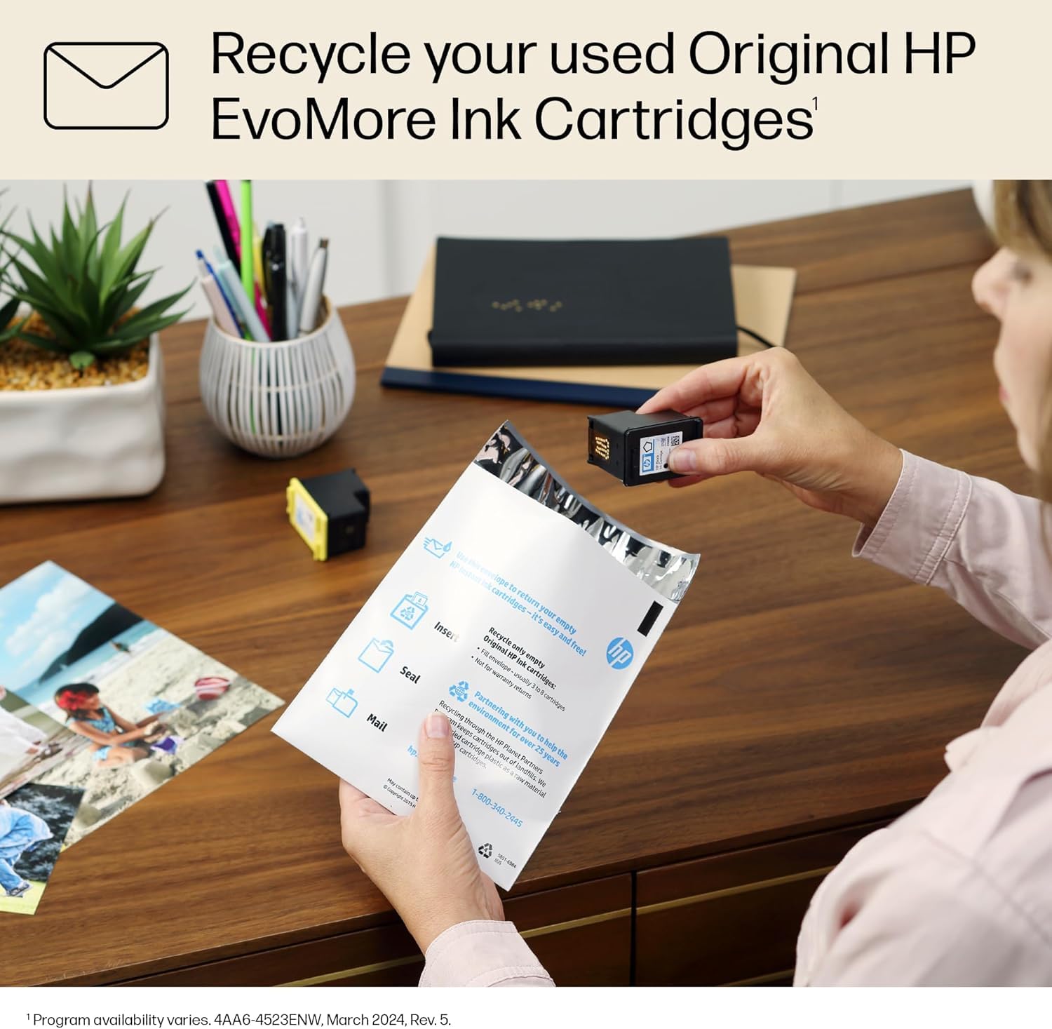 HP Original 936e Black EvoMore Ink / 936 Tri-Color Ink Cartridges (2-Pack) | Works with Printer Series: OfficeJet 9120, Pro 9100, Pro Wide Format 9700 | Carbon Neutral | C84QZLN 6